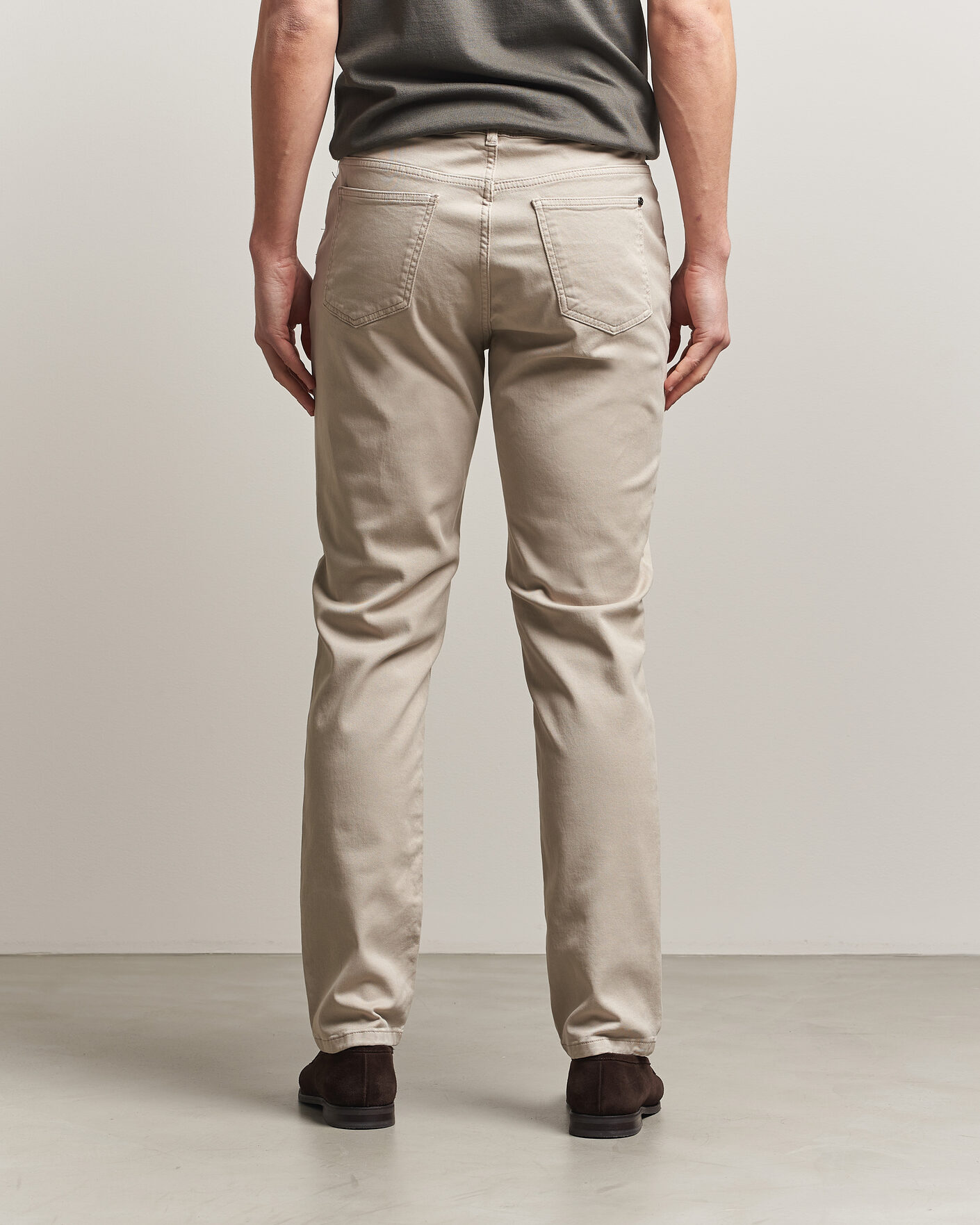 Heren | Broeken | Oscar Jacobson | Slim Fit 5-Pocket Chino Beige