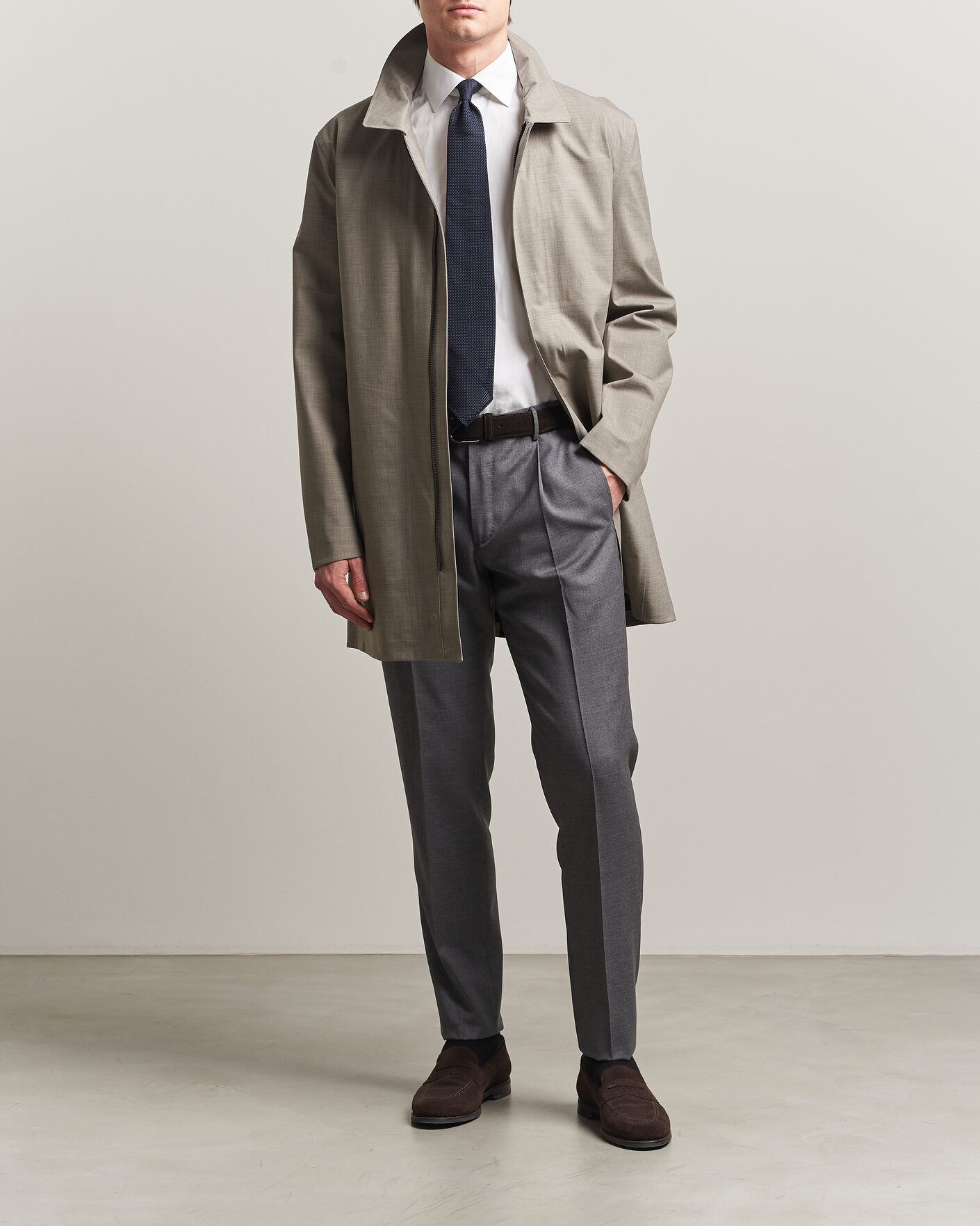 Heren | Jassen | UBR | Sky Fall Savile Wool Waterproof Coat Sand