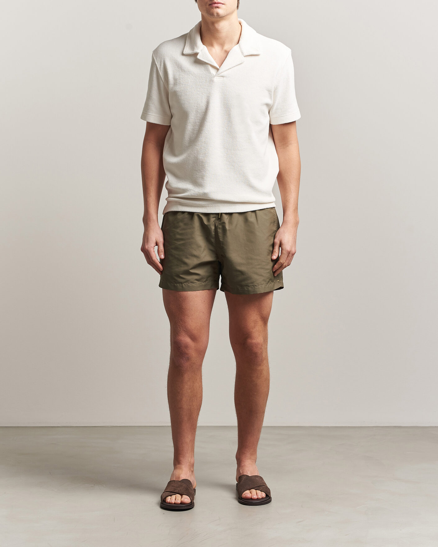 Heren | Zwembroek | Orlebar Brown | Jack Solid Drawstring Swim Shorts Herbal Green