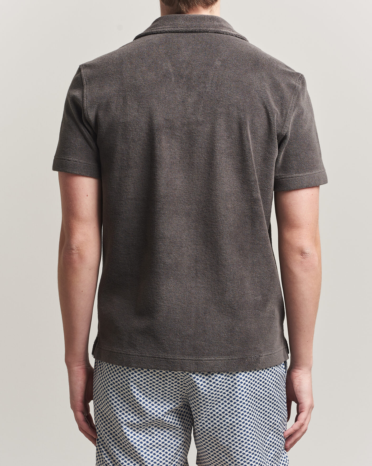 Heren | Polo's | Orlebar Brown | Terry Resort Polo Elephant Grey