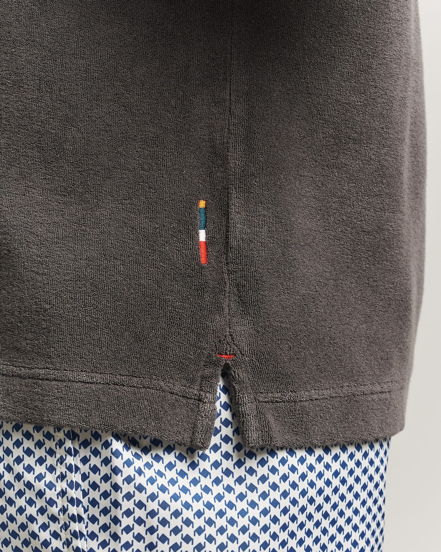 Heren | Polo's | Orlebar Brown | Terry Resort Polo Elephant Grey