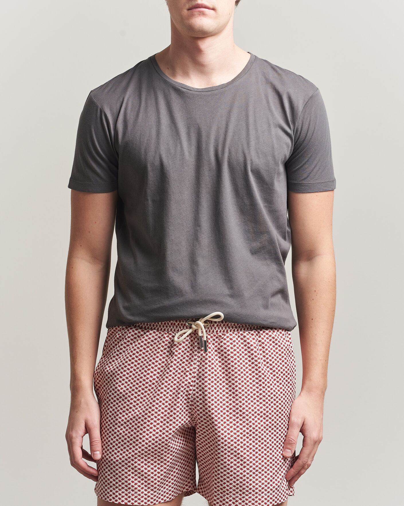 Heren | T-shirts | Orlebar Brown | OB Crew T-Shirt Elephant Grey