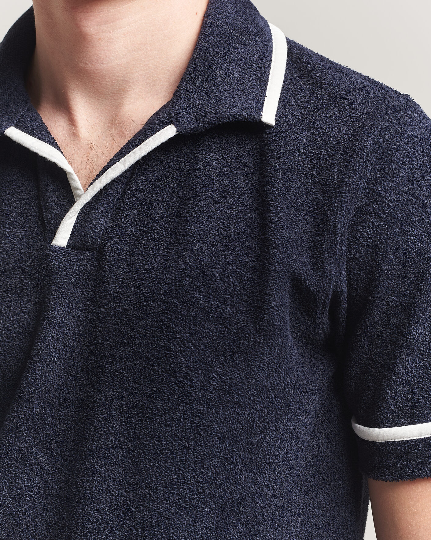 Heren | Polo's | Orlebar Brown | Ellery Towelling Polo Night Iris