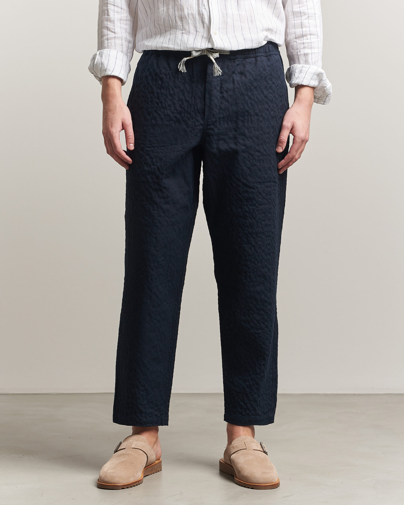 Heren | Broeken | Orlebar Brown | Sonoran Sereno Herringbone Trousers Night Iris