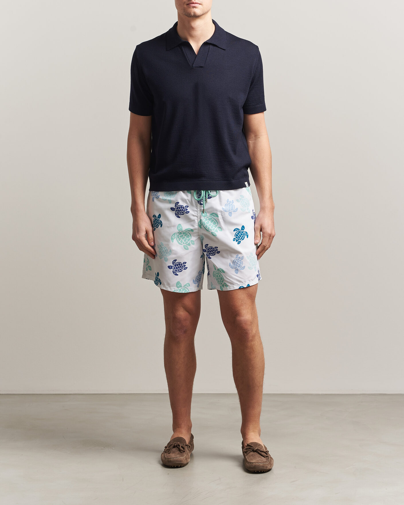 Heren | Zwembroek | Vilebrequin | Moorea Swimshorts Blanc