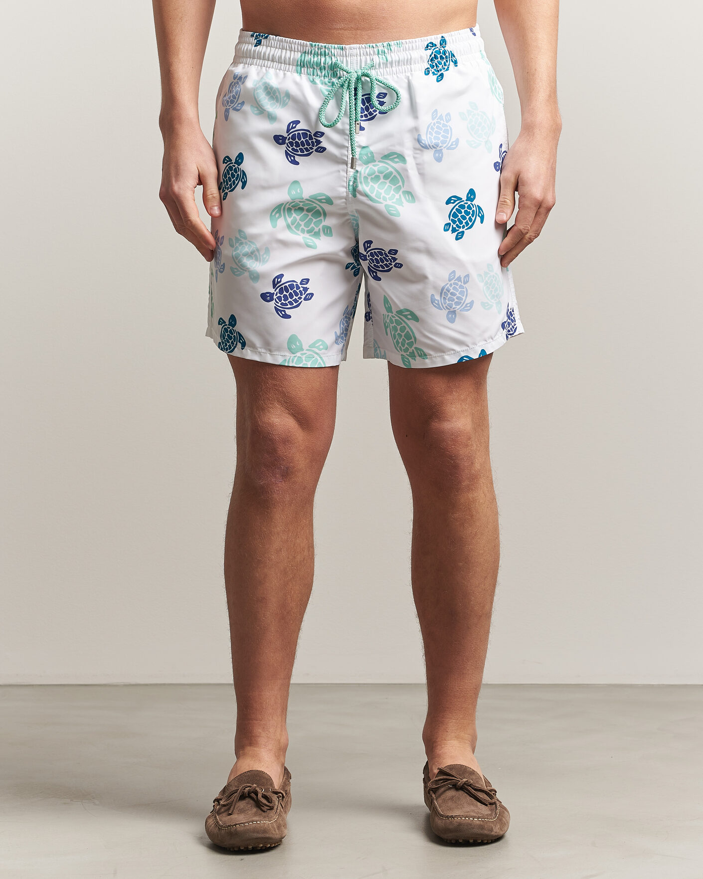 Heren | Zwembroek | Vilebrequin | Moorea Swimshorts Blanc