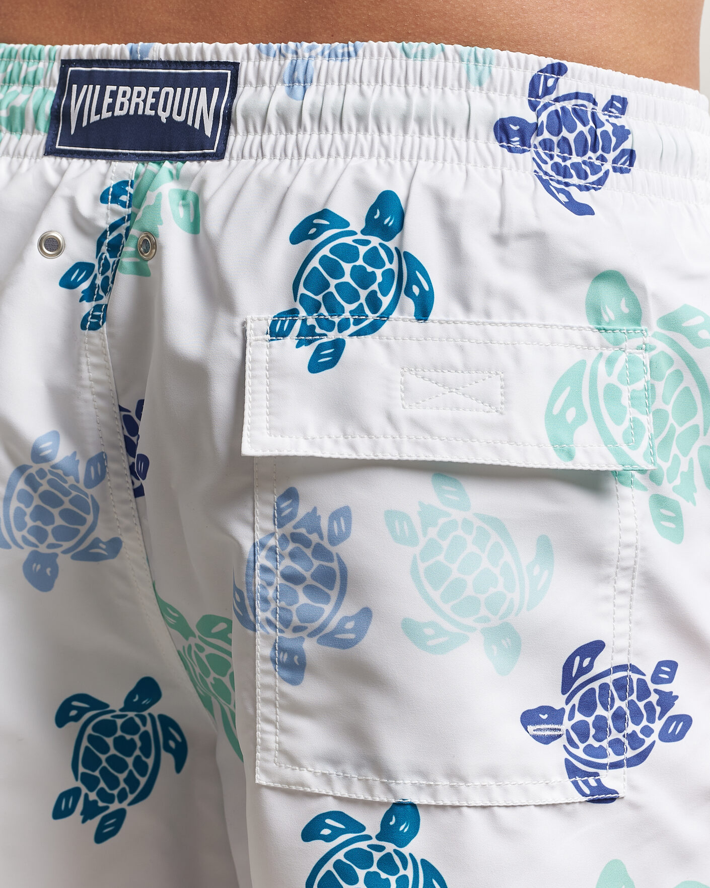 Heren | Zwembroek | Vilebrequin | Moorea Swimshorts Blanc
