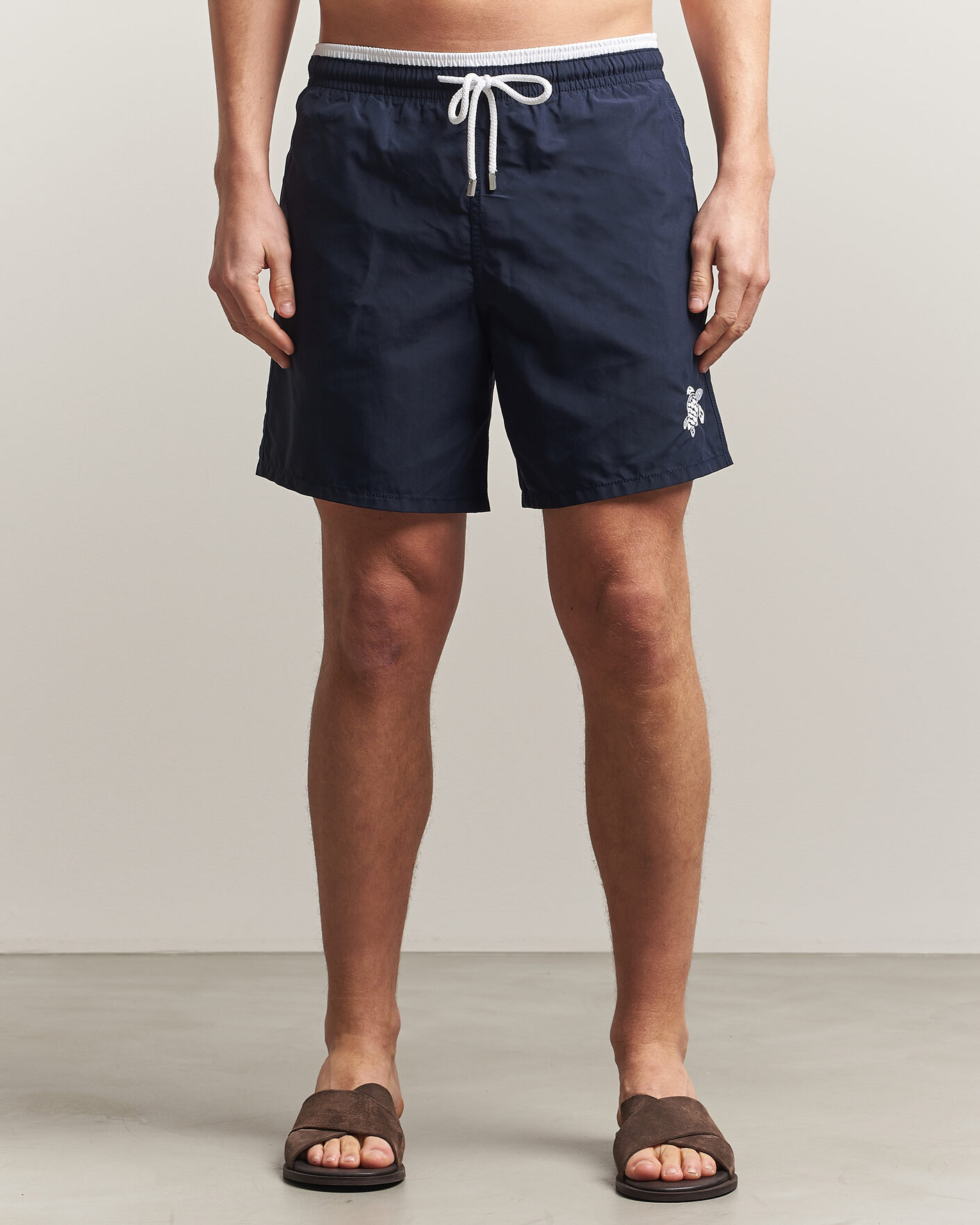 Heren | Zwembroek | Vilebrequin | Moka Swimshorts Marine/Blanc