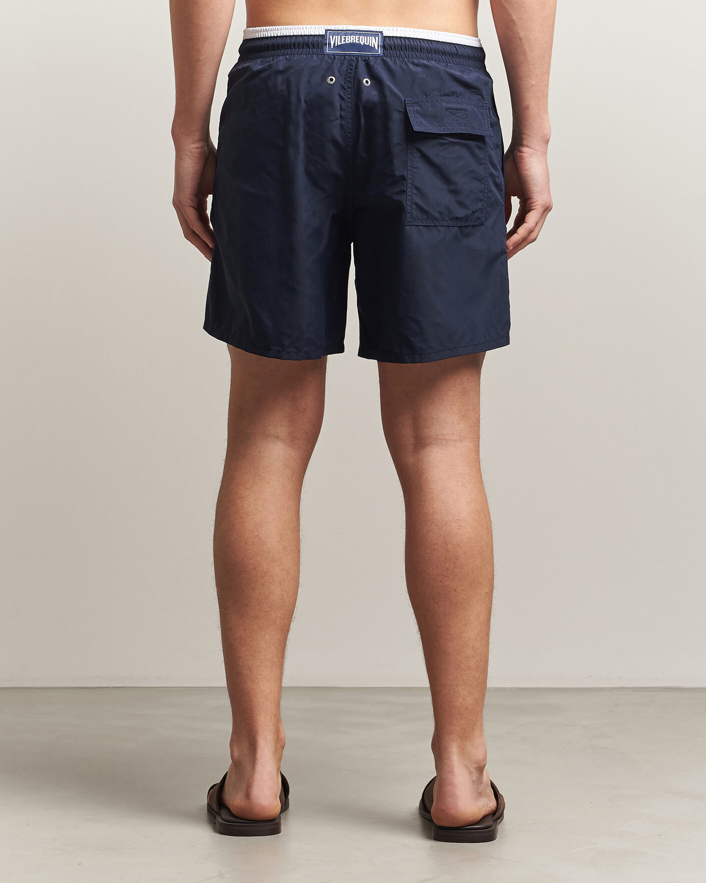 Heren | Zwembroek | Vilebrequin | Moka Swimshorts Marine/Blanc