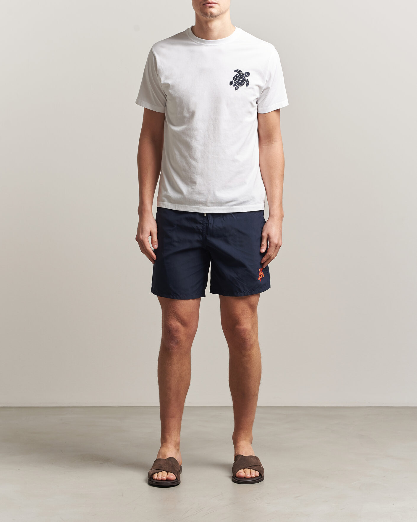 Heren | Zwembroek | Vilebrequin | Moka Swimshorts Marine/Rouge
