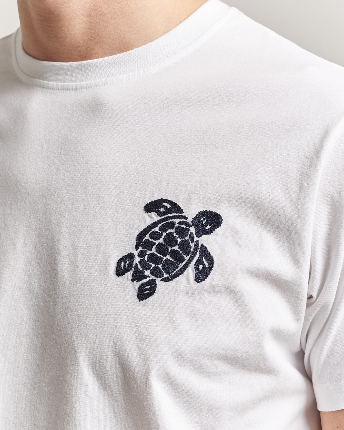 Heren | T-shirts | Vilebrequin | Embroidered Crew Neck T-Shirt Blanc