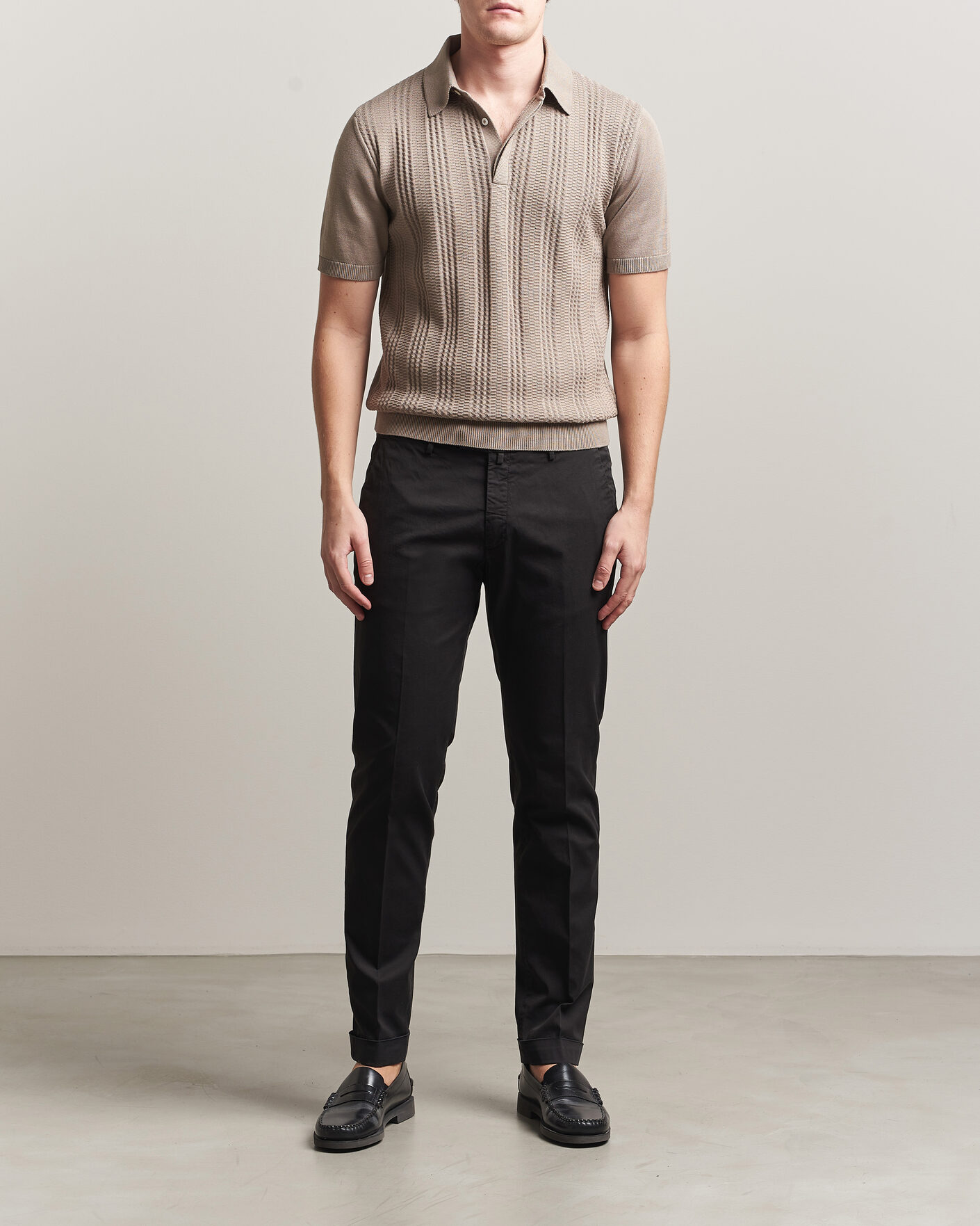 Heren | Broeken | Briglia 1949 | Slim Fit Cotton Chinos Black