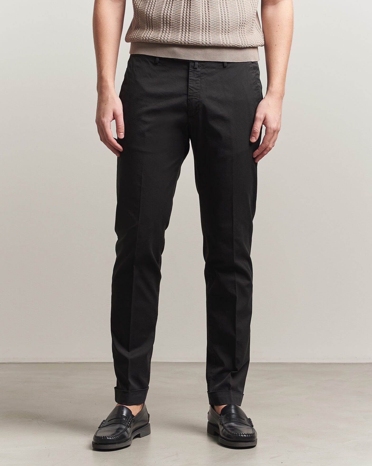 Heren | Broeken | Briglia 1949 | Slim Fit Cotton Chinos Black