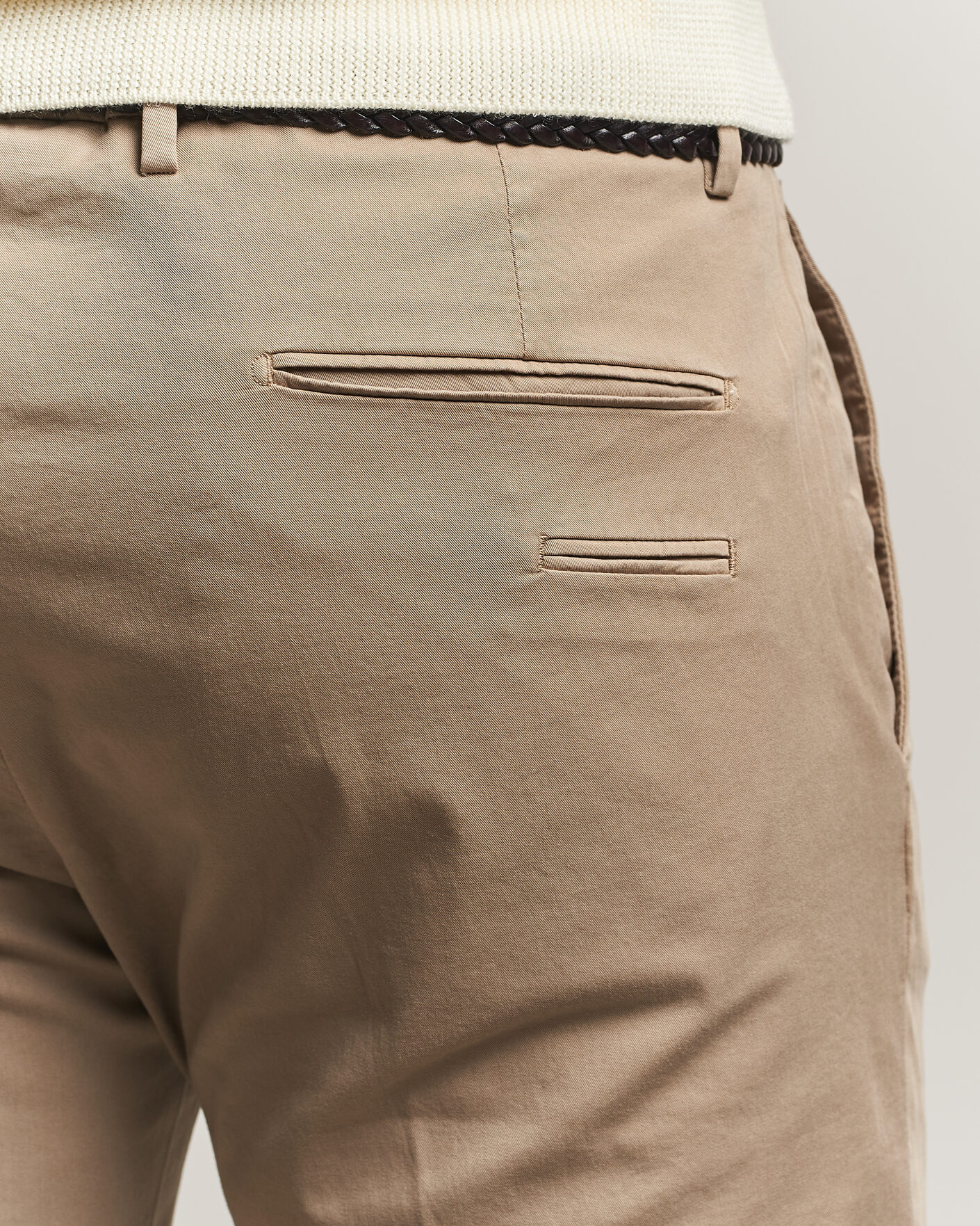 Heren | Broeken | Briglia 1949 | Slim Fit Cotton Chinos Taupe