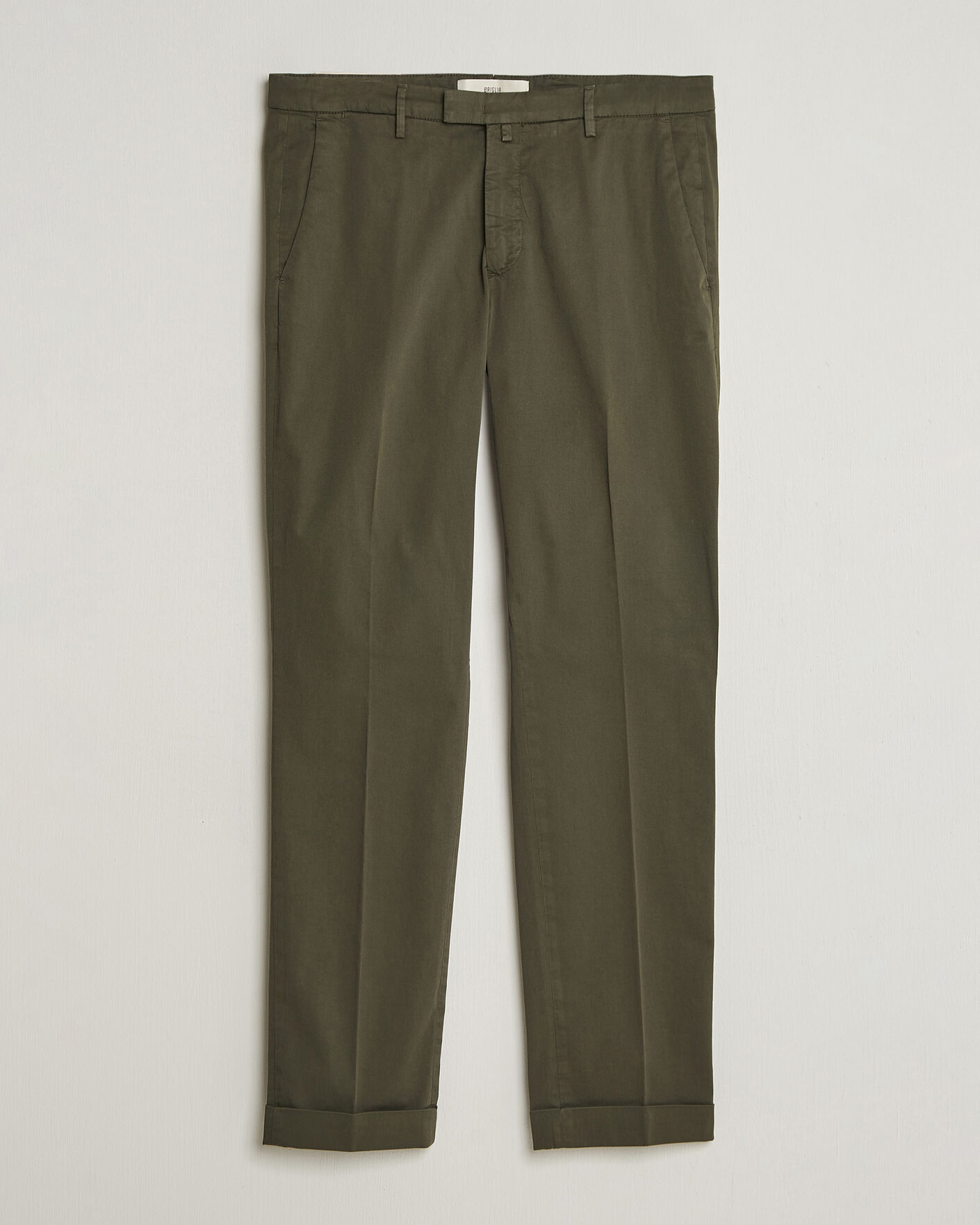 Heren | Broeken | Briglia 1949 | Slim Fit Cotton Chinos Dark Green