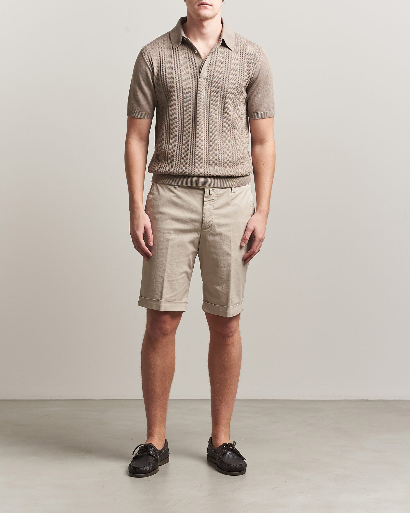 Heren | Korte broek | Briglia 1949 | Cotton Stretch Shorts Beige