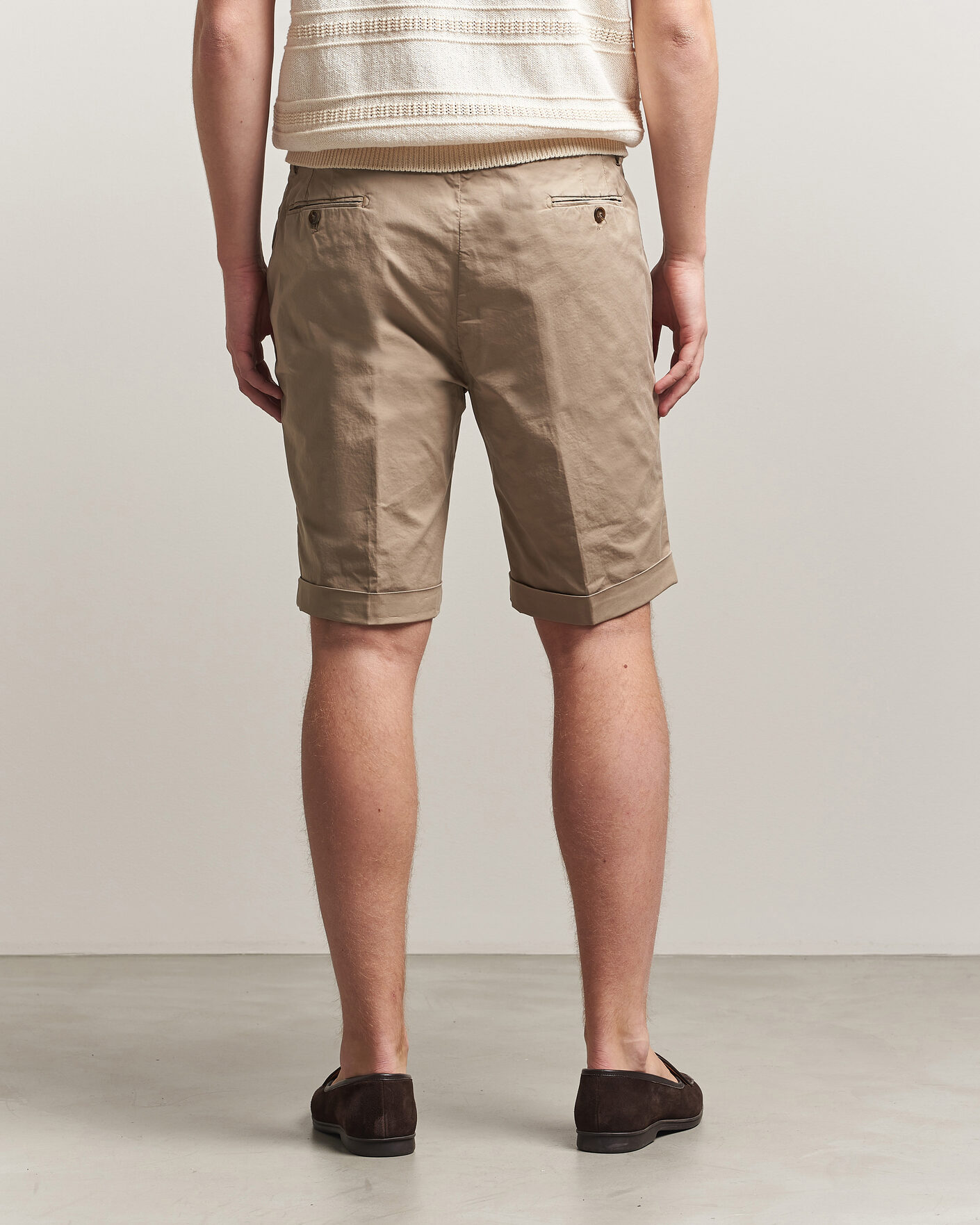 Heren | Korte broek | Briglia 1949 | Cotton Stretch Shorts Taupe
