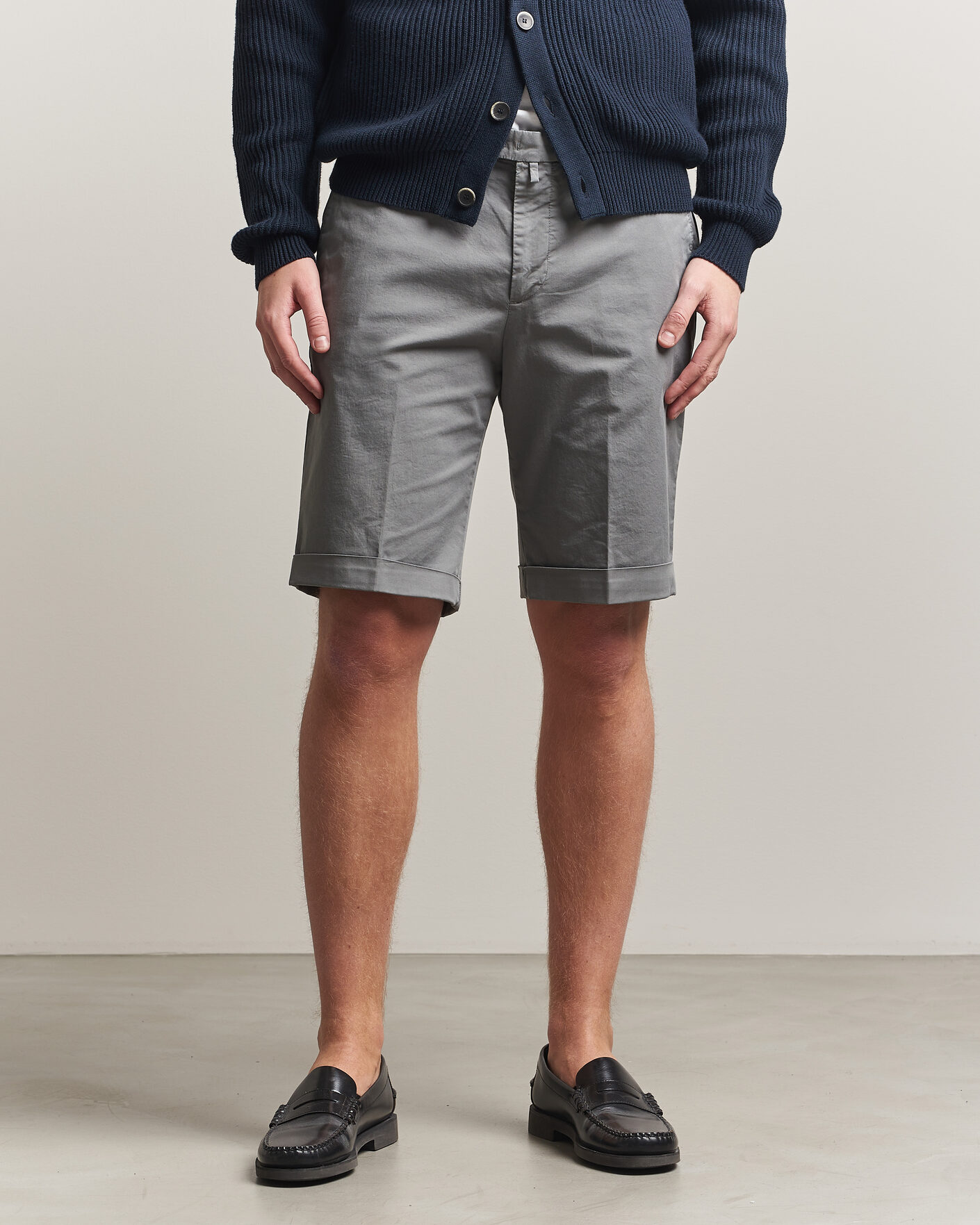 Heren | Korte broek | Briglia 1949 | Cotton Stretch Shorts Grey