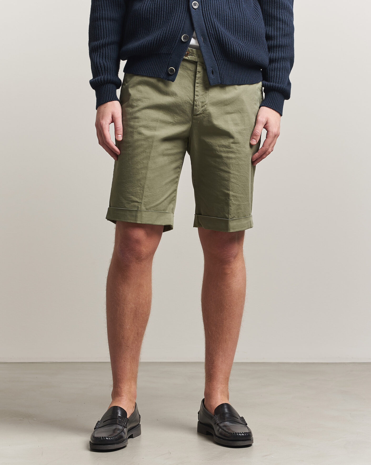 Heren | Korte broek | Briglia 1949 | Cotton Stretch Shorts Olive