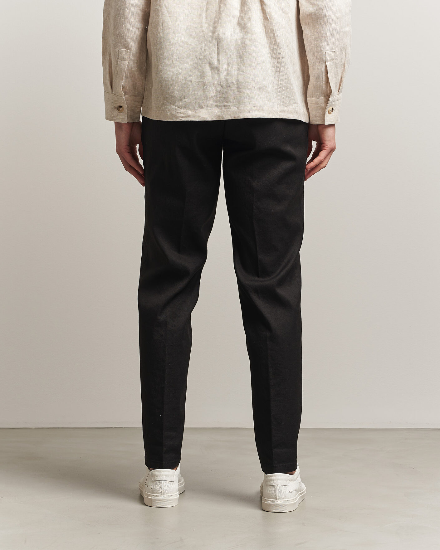 Heren | Broeken | Briglia 1949 | Pleated Linen Trousers Black