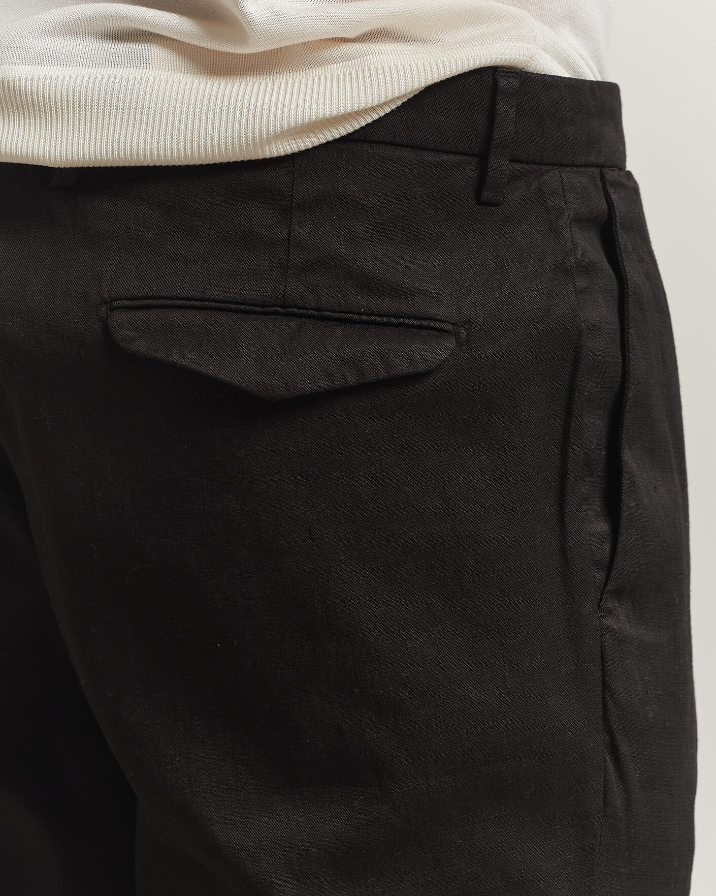 Heren | Broeken | Briglia 1949 | Pleated Linen Trousers Black
