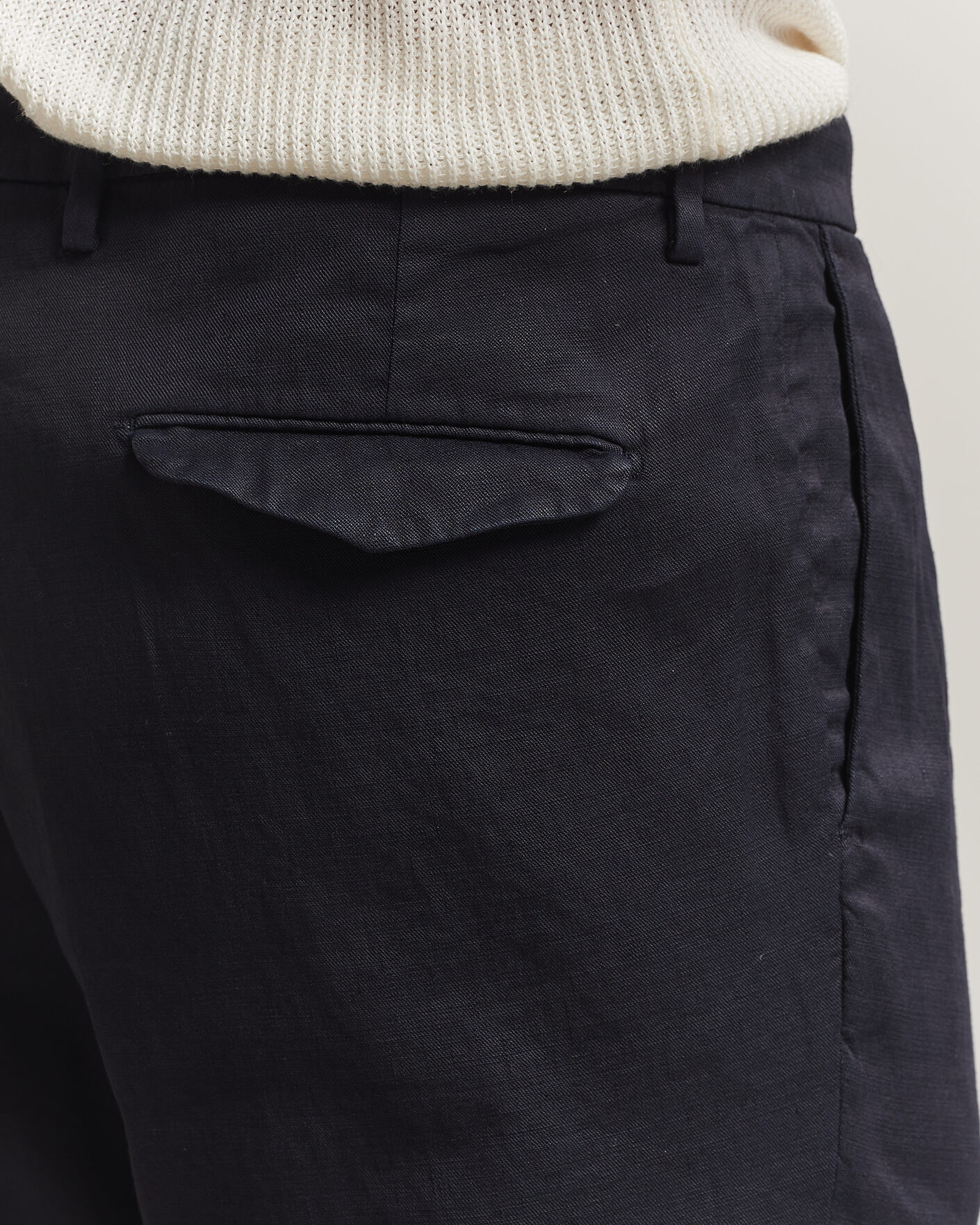 Heren | Broeken | Briglia 1949 | Pleated Linen Trousers Navy