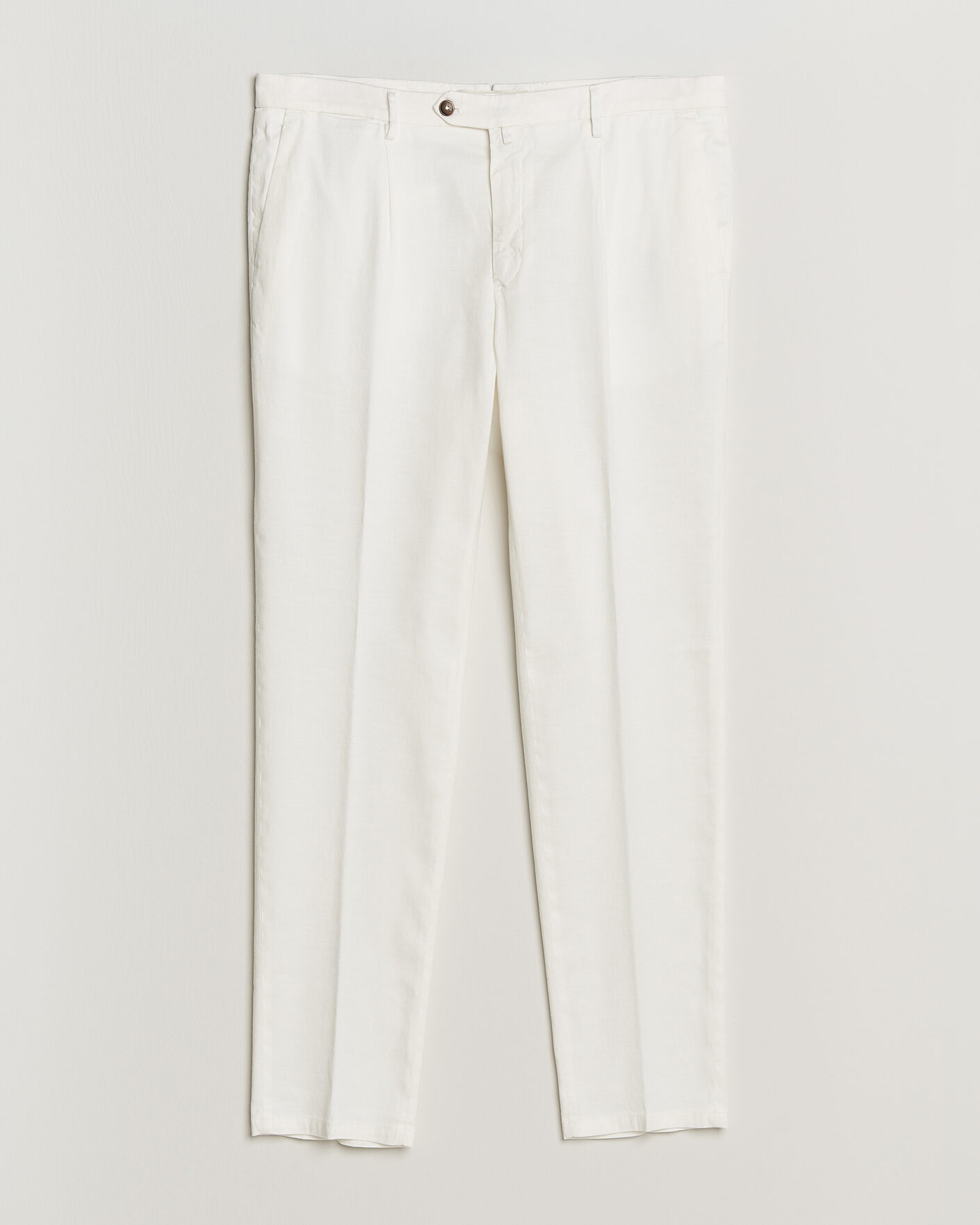 Heren | Broeken | Briglia 1949 | Pleated Linen Trousers Cream
