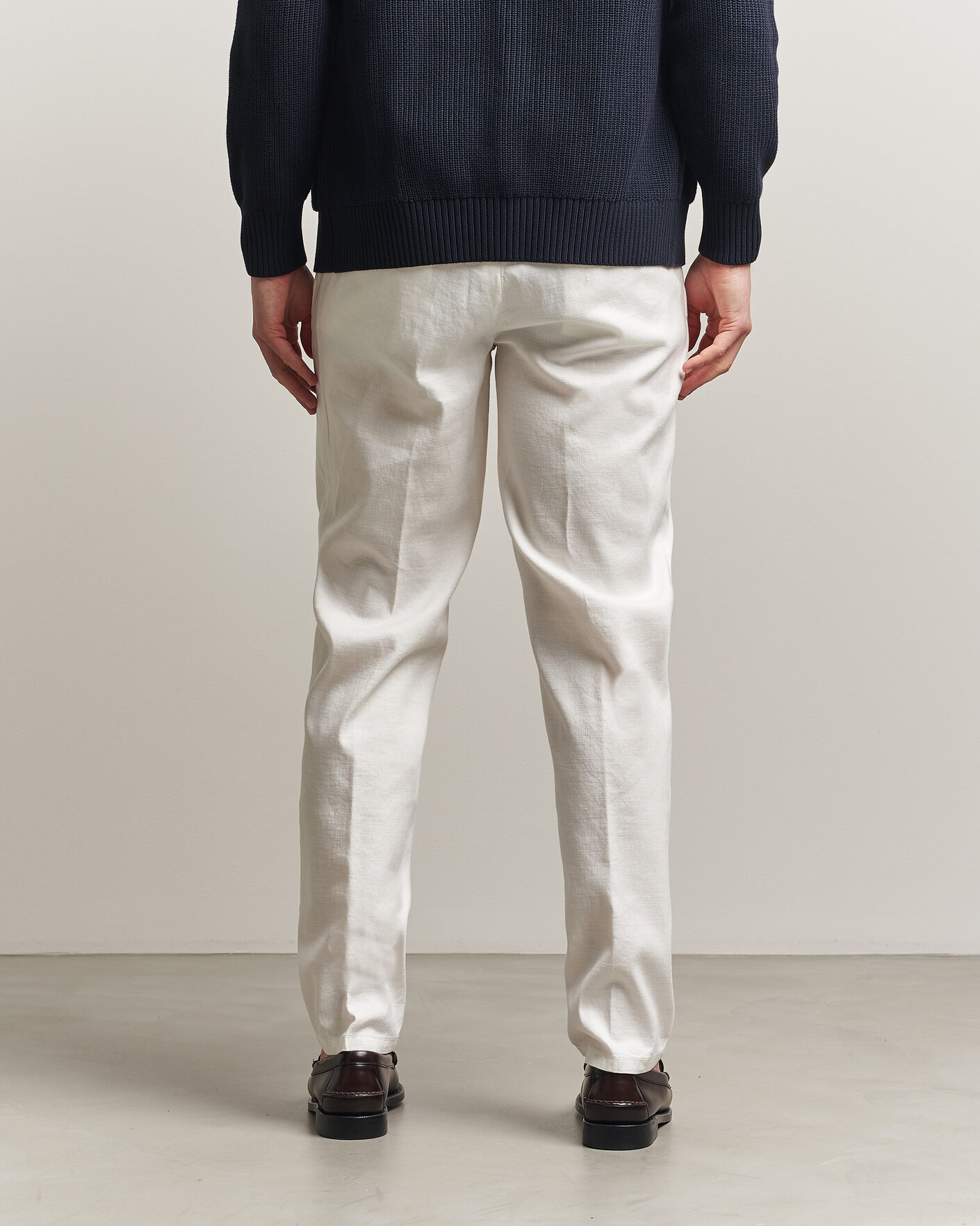 Heren | Broeken | Briglia 1949 | Pleated Linen Trousers Cream
