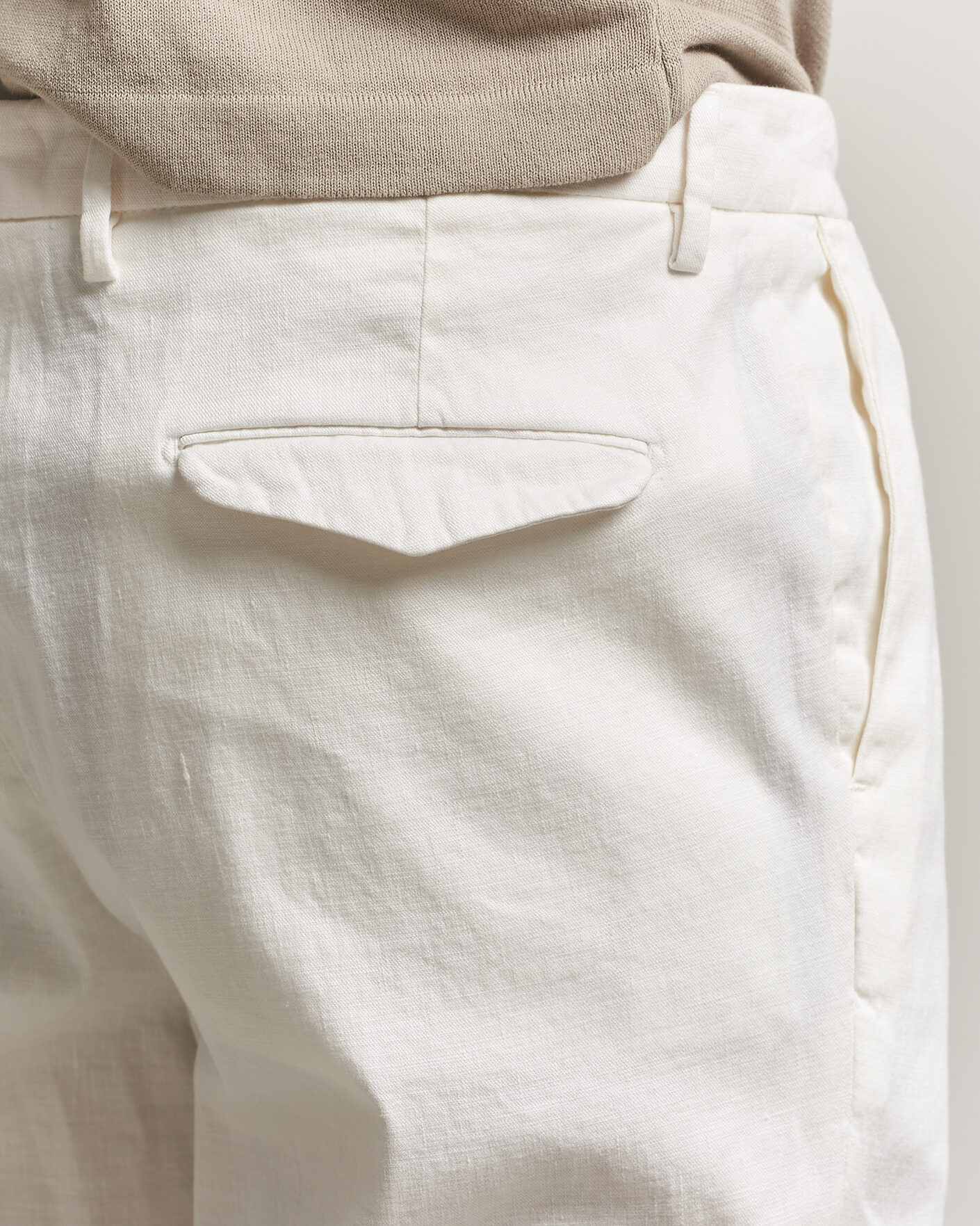 Heren | Broeken | Briglia 1949 | Pleated Linen Trousers Cream