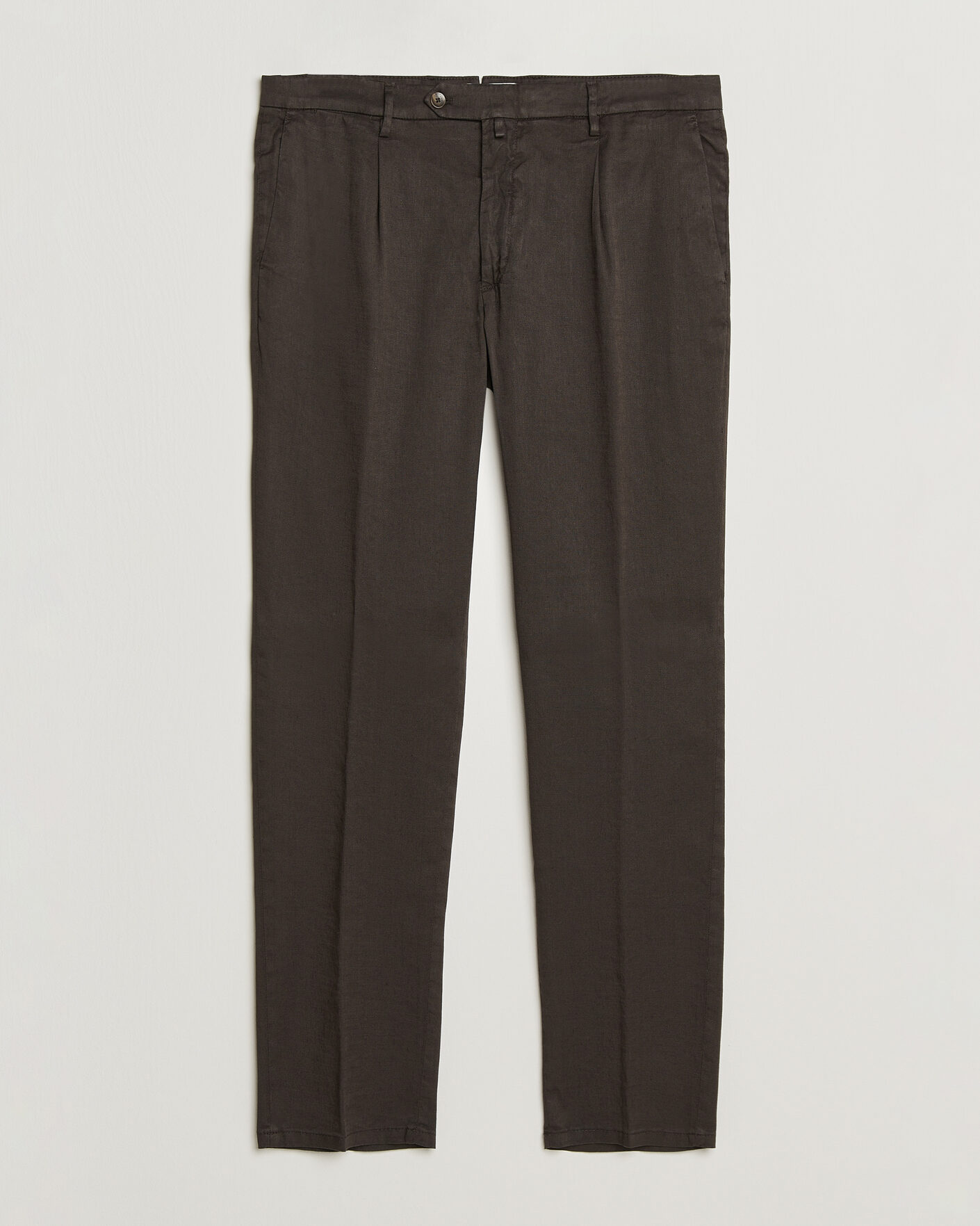 Heren | Broeken | Briglia 1949 | Pleated Linen Trousers Brown