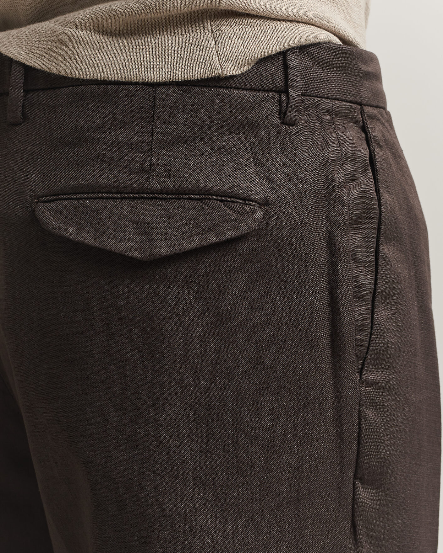 Heren | Broeken | Briglia 1949 | Pleated Linen Trousers Brown
