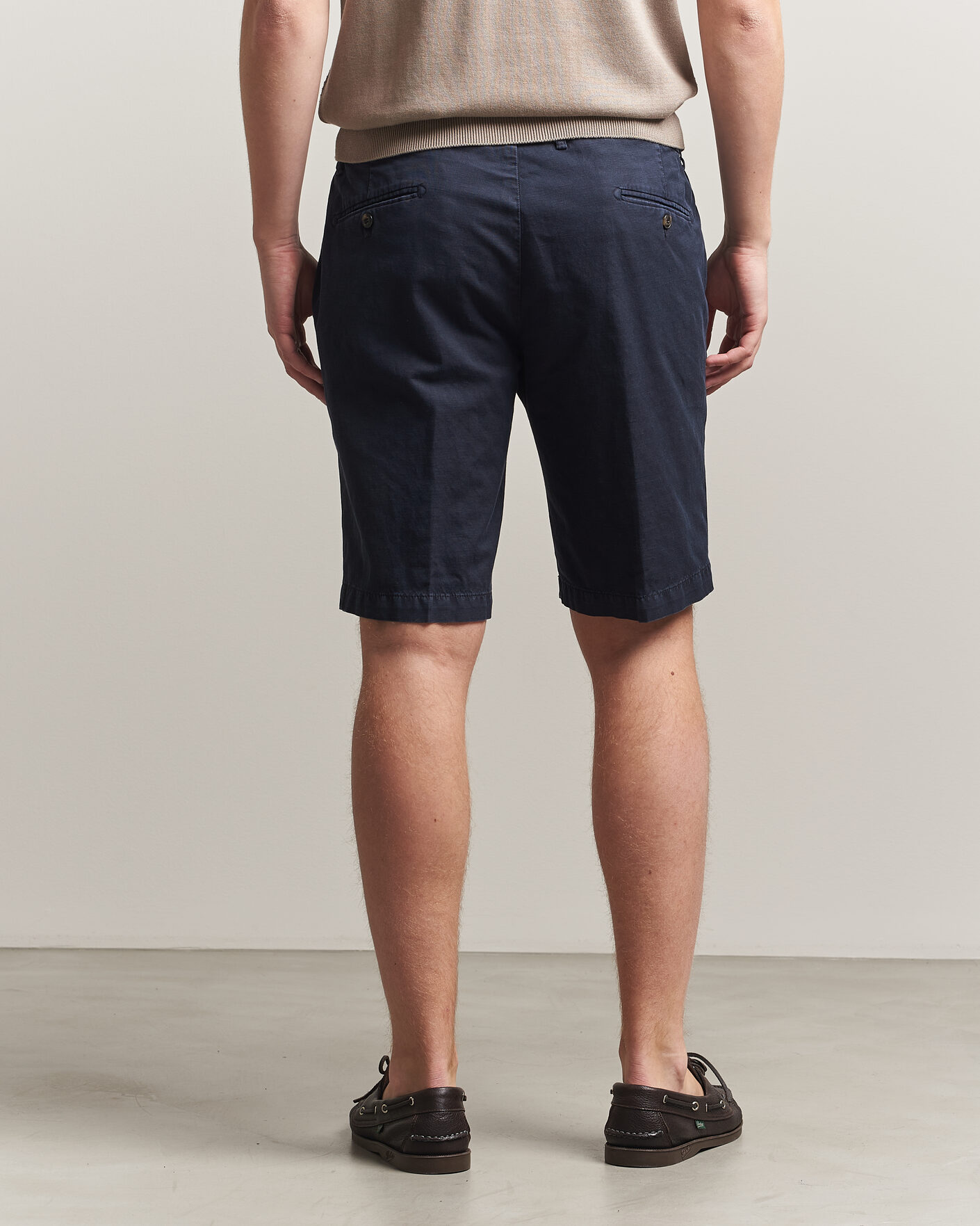 Heren | Korte broek | Briglia 1949 | Cotton/Linen Drawstring Shorts Navy