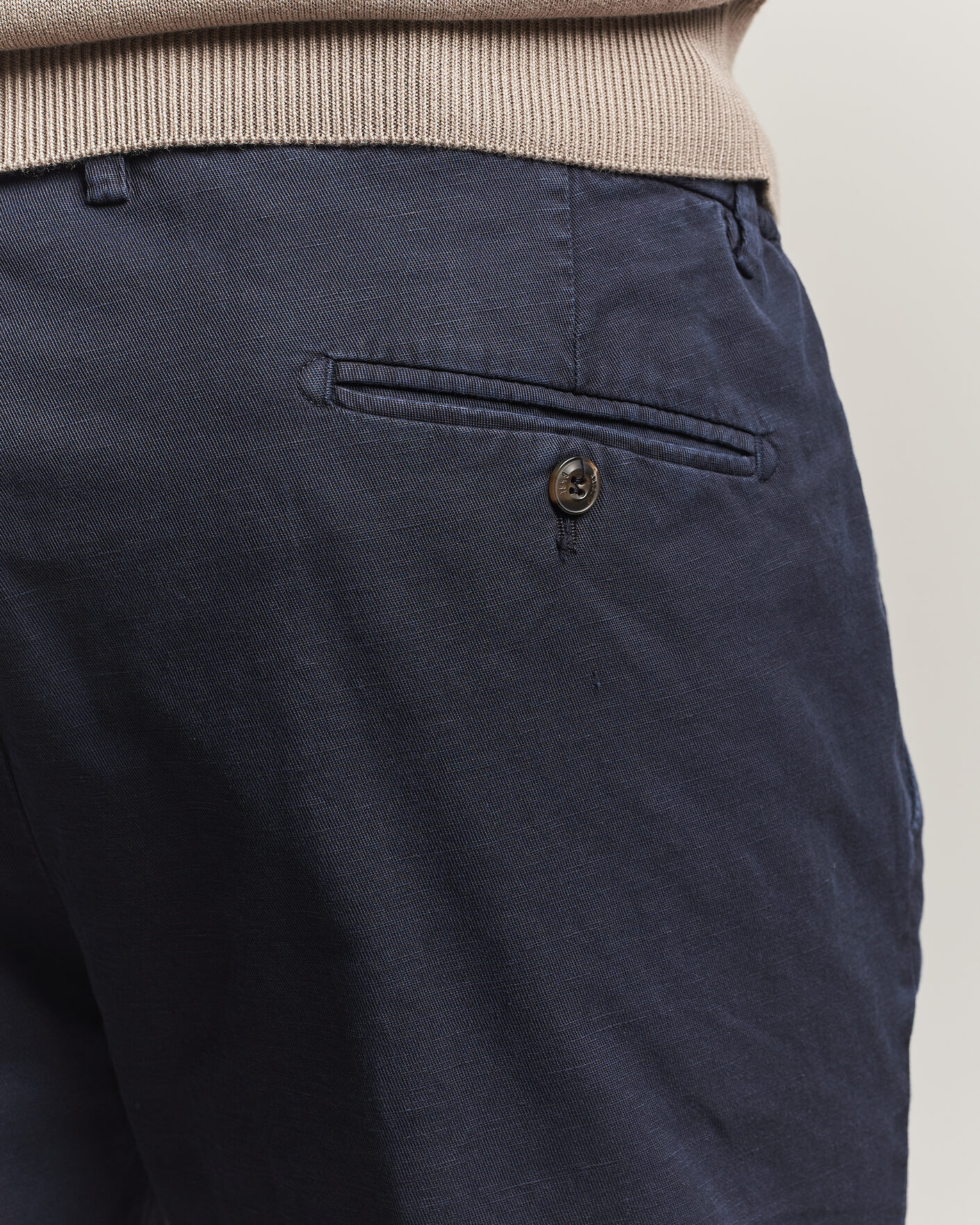 Heren | Korte broek | Briglia 1949 | Cotton/Linen Drawstring Shorts Navy