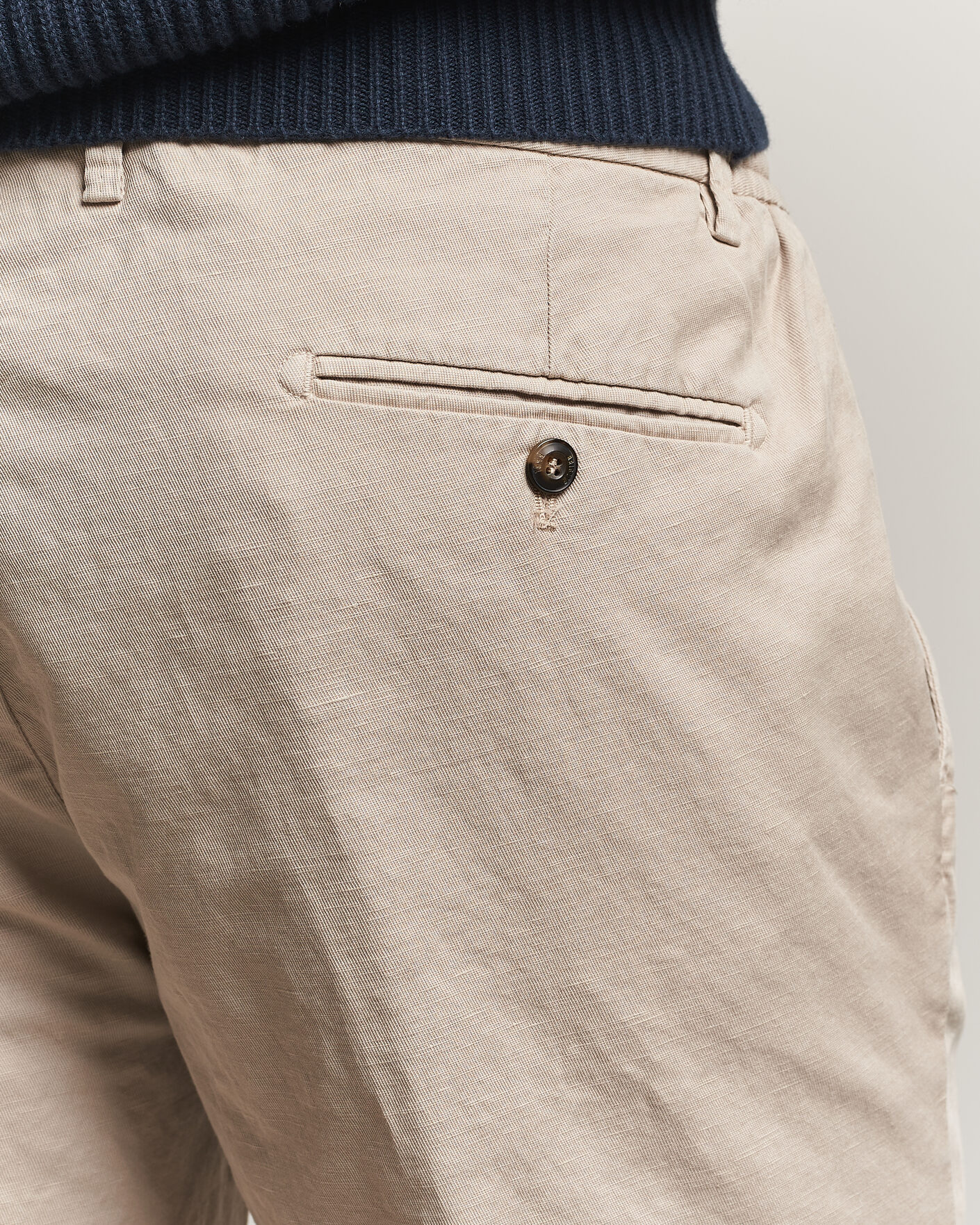 Heren | Korte broek | Briglia 1949 | Cotton/Linen Drawstring Shorts Beige