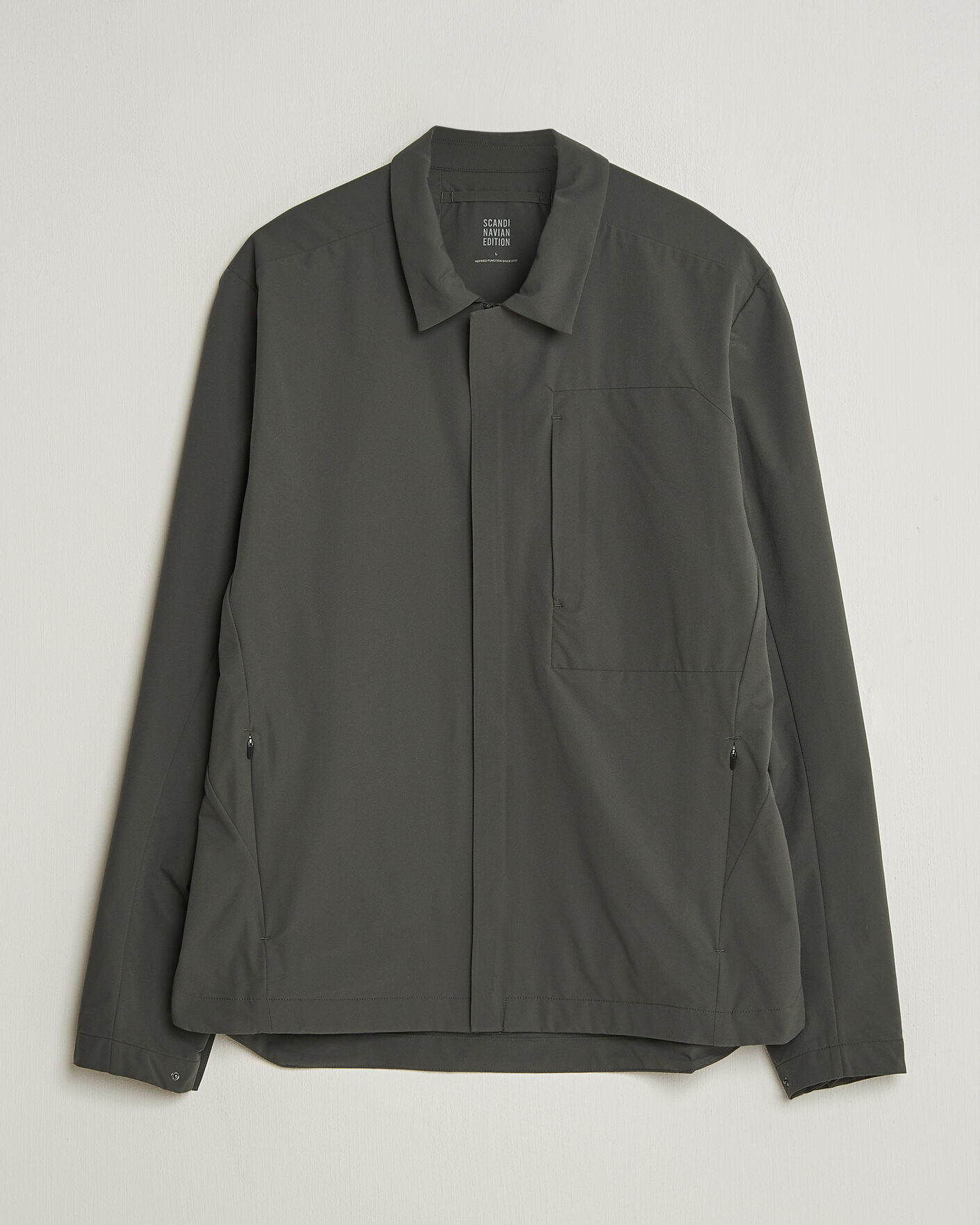 Heren | Jassen | Scandinavian Edition | Merge II Stretch Shirt Jacket Dark Olive