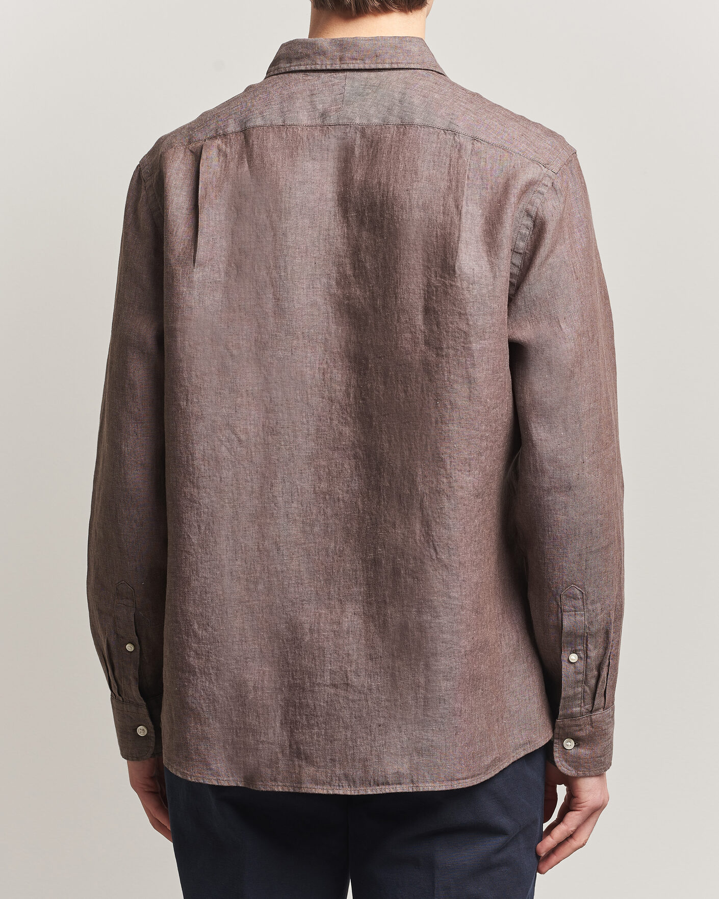 Heren | Overhemden | Charles Tyrwhitt | Pure Linen Slim Fit Shirt Mocha