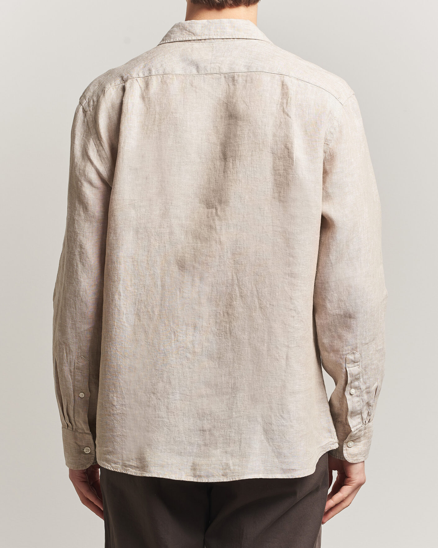 Heren | Overhemden | Charles Tyrwhitt | Pure Linen Slim Fit Shirt Oatmeal