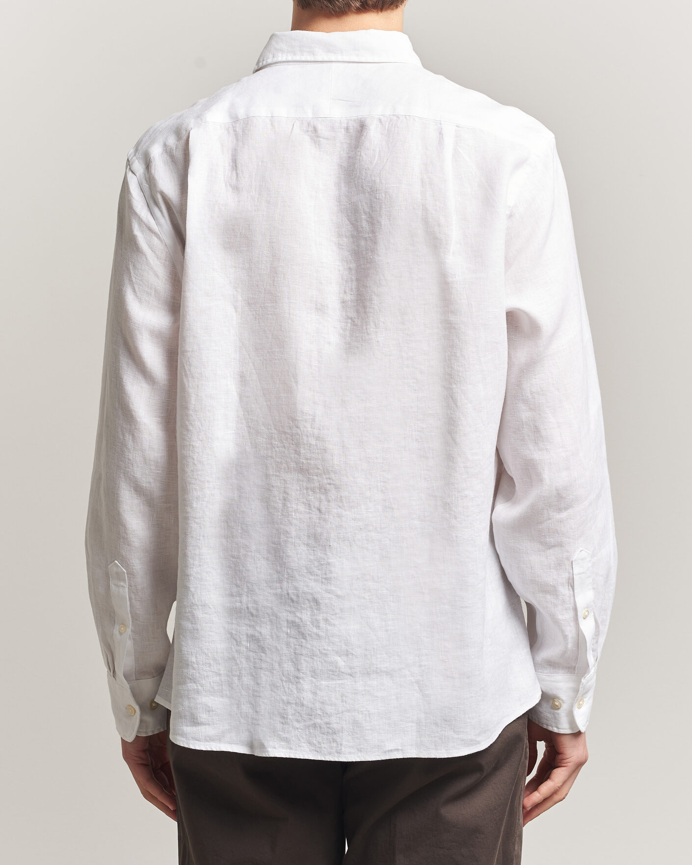 Heren | Overhemden | Charles Tyrwhitt | Pure Linen Slim Fit Shirt White