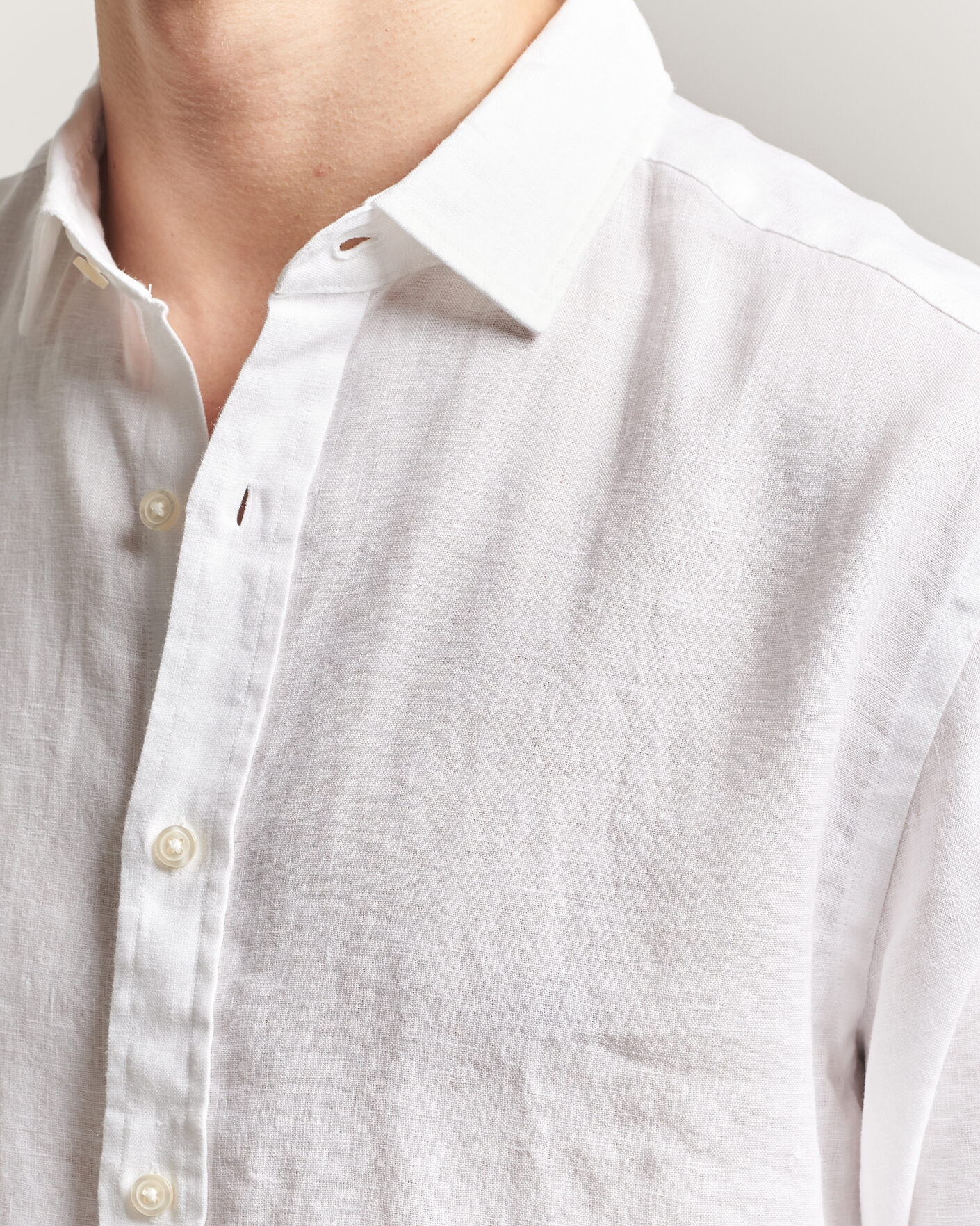 Heren | Overhemden | Charles Tyrwhitt | Pure Linen Slim Fit Shirt White