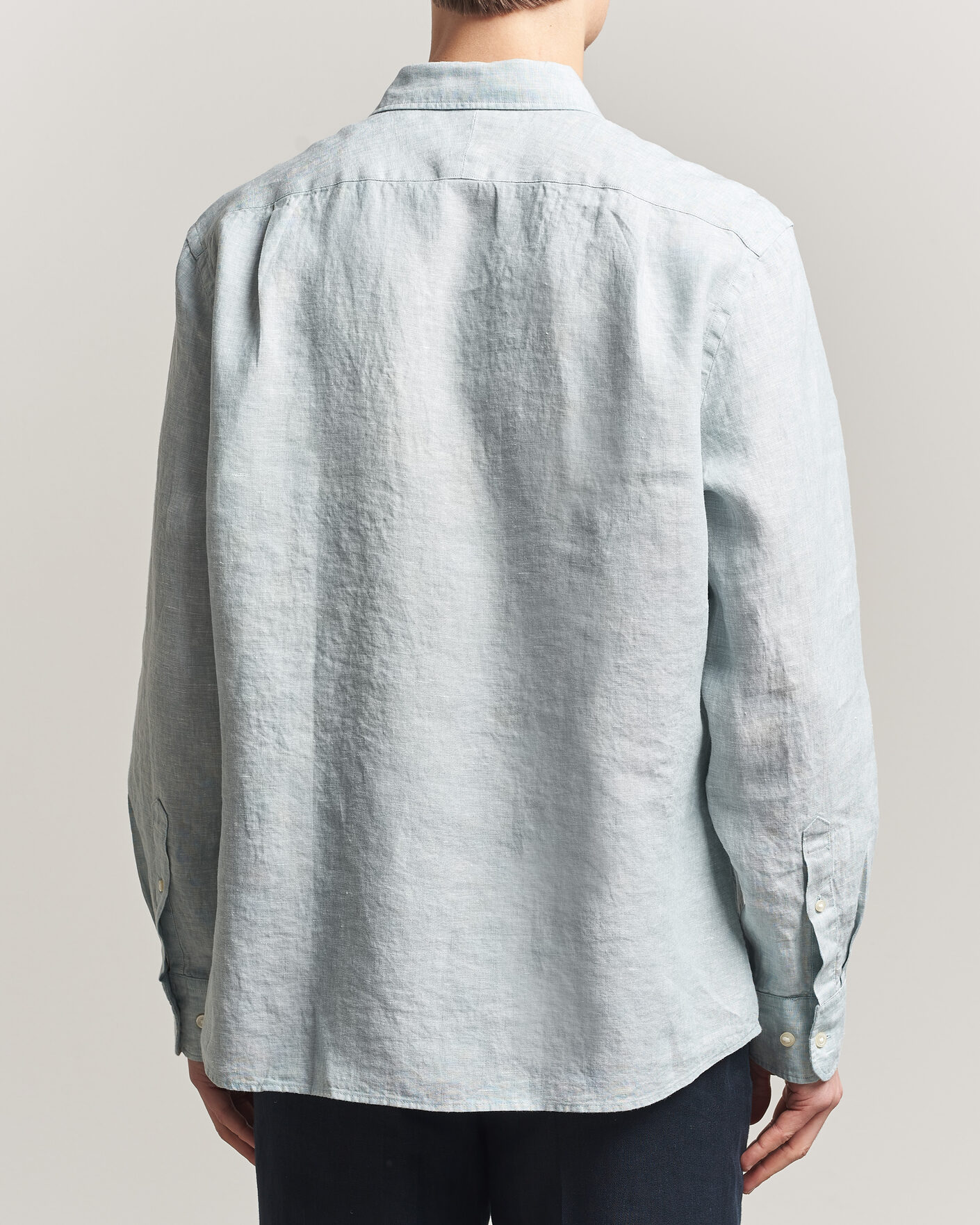 Heren | Overhemden | Charles Tyrwhitt | Pure Linen Slim Fit Shirt Pale Teal Green