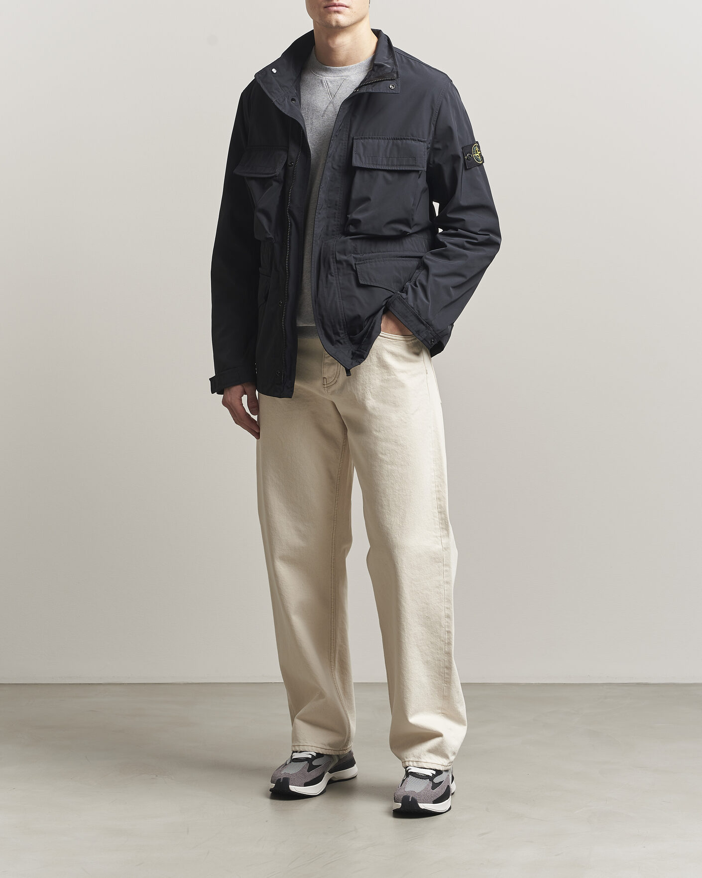 Heren | Jassen | Stone Island | Micro Twill Field Jacket Black