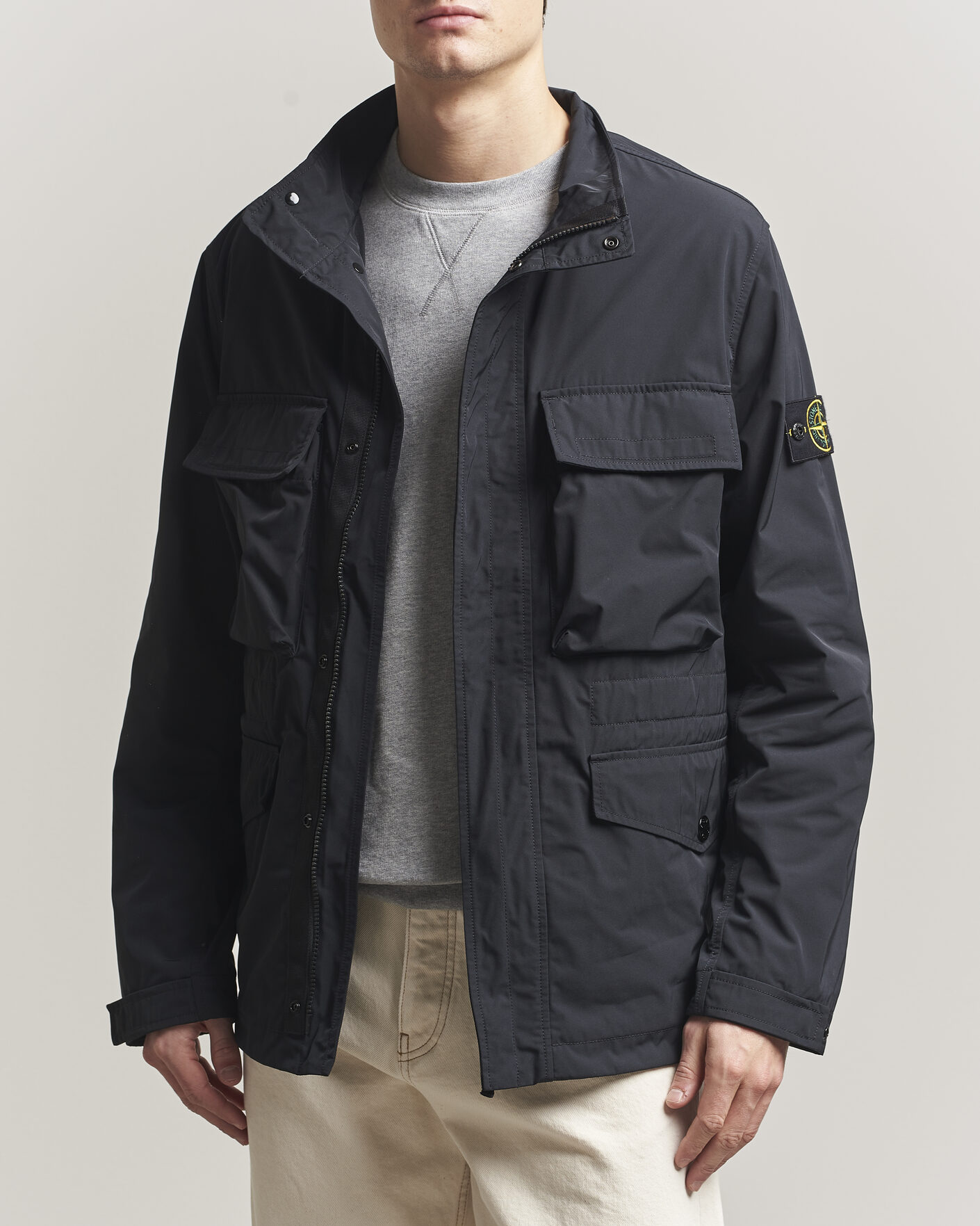 Heren | Jassen | Stone Island | Micro Twill Field Jacket Black