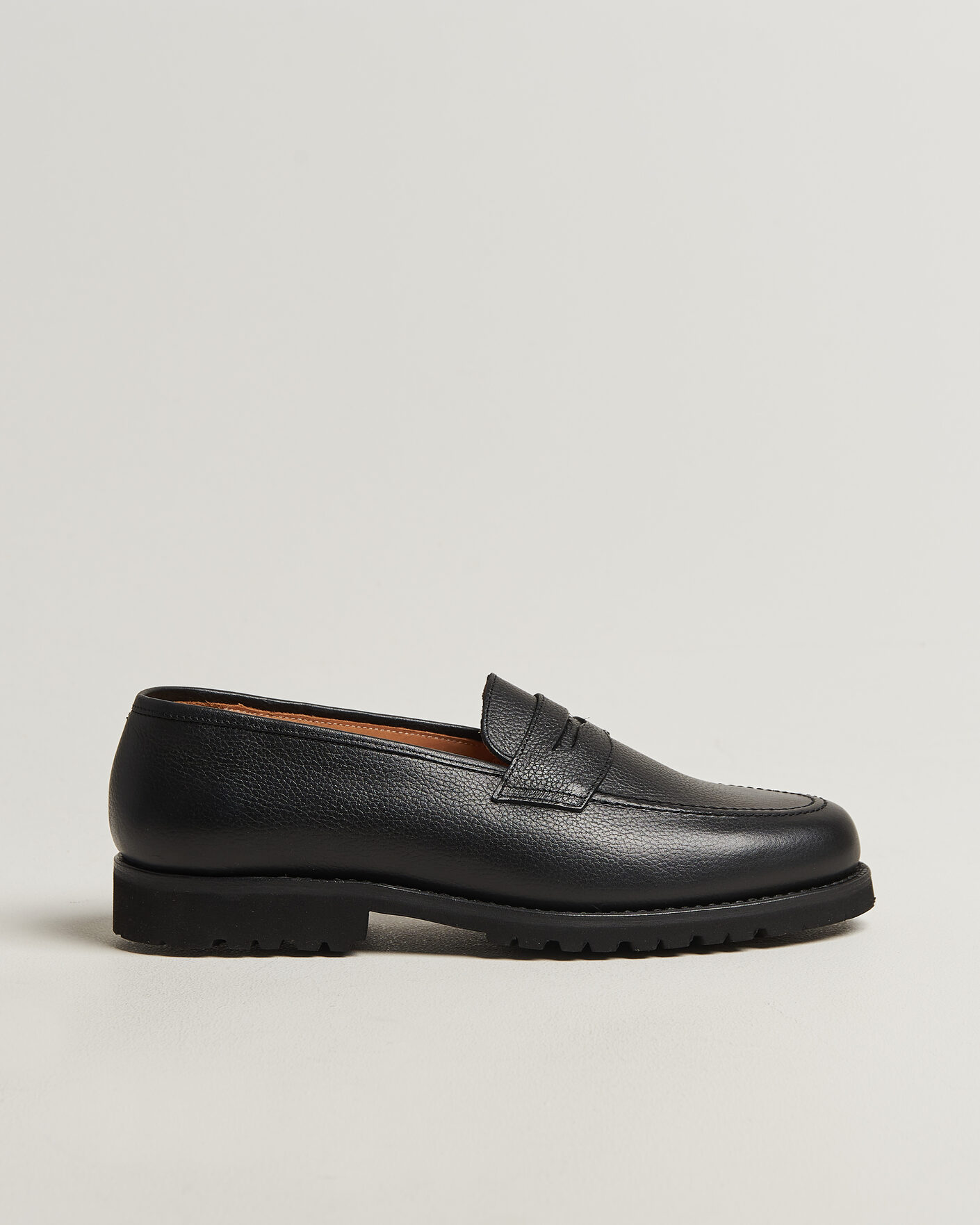Heren | Instappers | Myrqvist | Stenhammar II Vibram Loafer Black Grained Calf