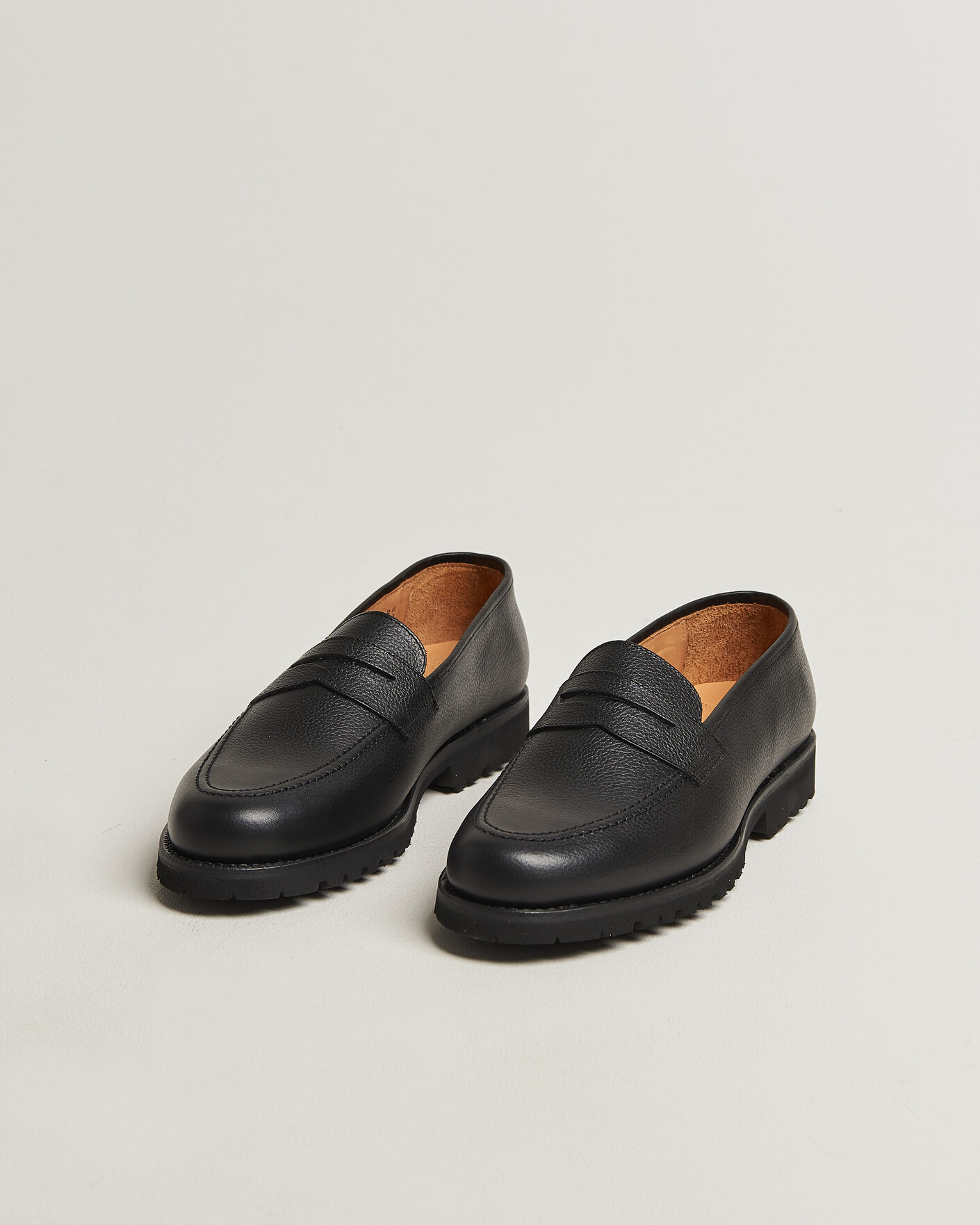 Heren | Instappers | Myrqvist | Stenhammar II Vibram Loafer Black Grained Calf