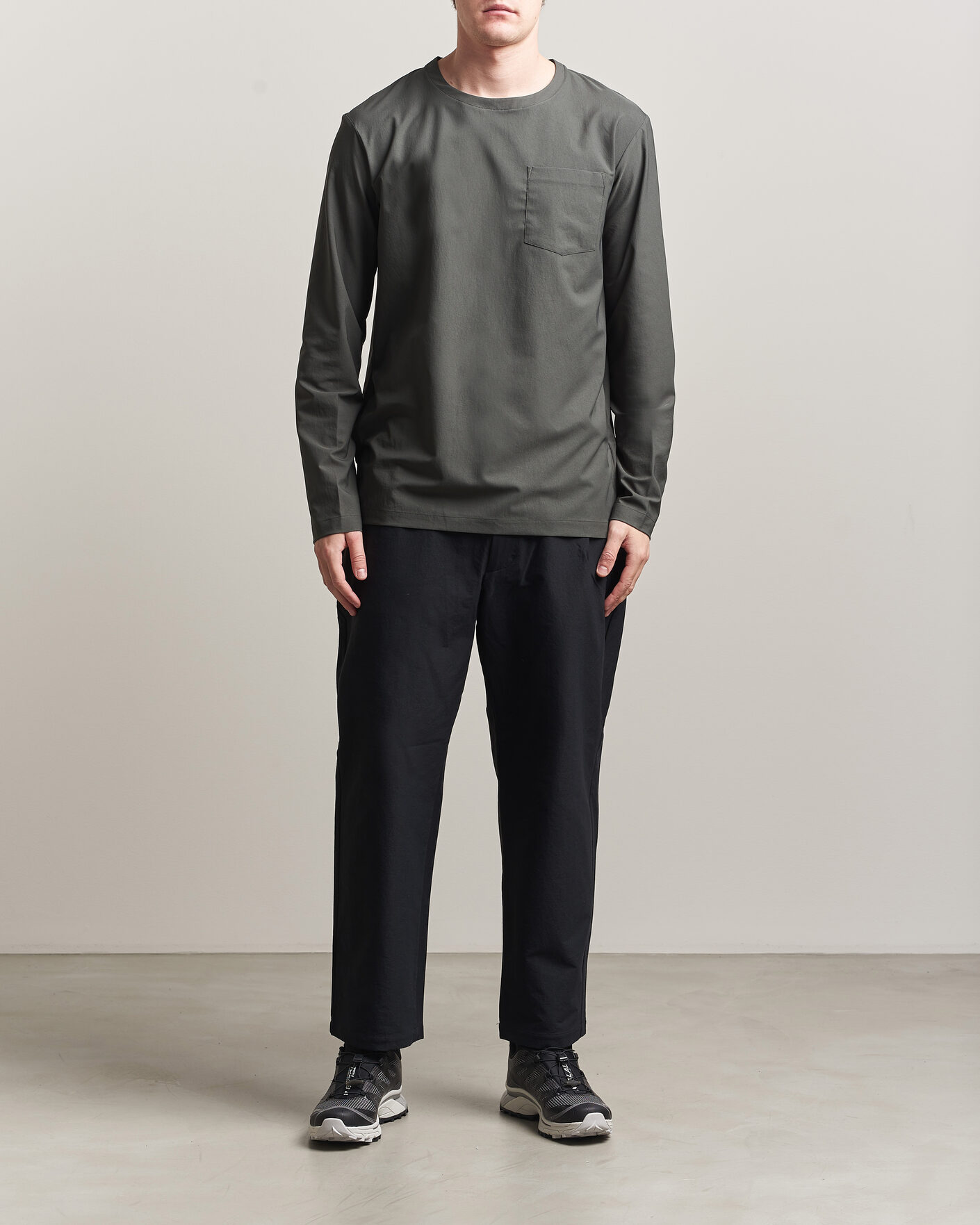 Heren | T-shirts | Houdini | Cover Crew Green Illusion