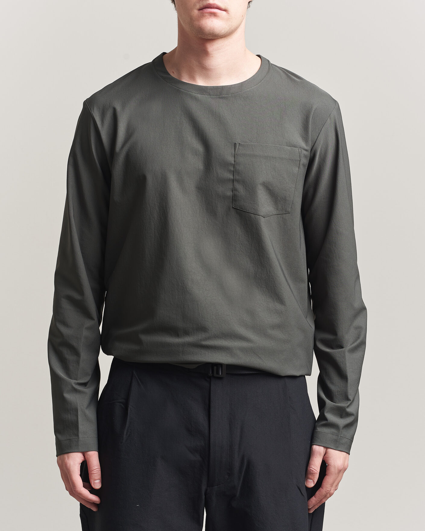 Heren | T-shirts | Houdini | Cover Crew Green Illusion