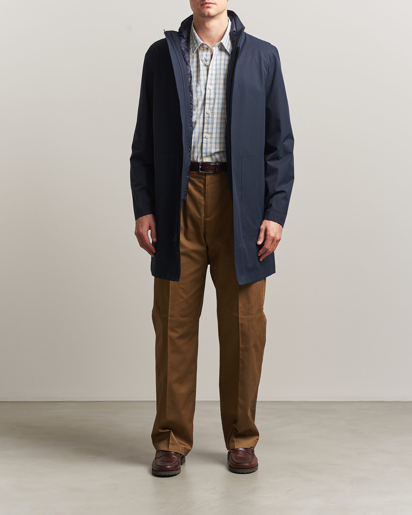 Heren | Jassen | Woolrich | Two Layer 2 in 1 Carcoat Melton Blue