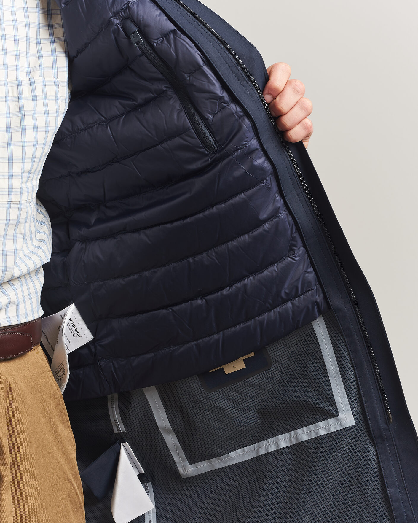 Heren | Jassen | Woolrich | Two Layer 2 in 1 Carcoat Melton Blue