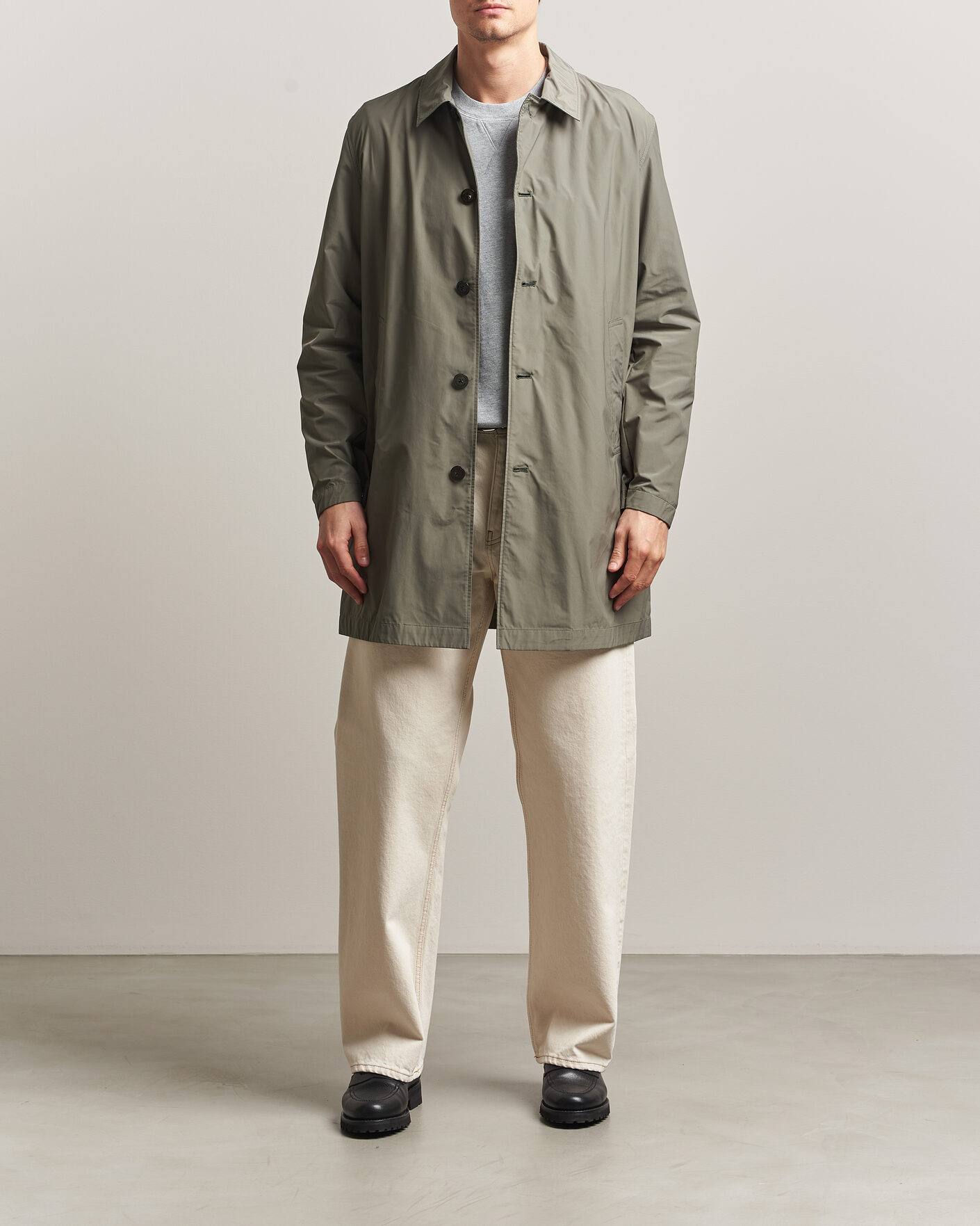 Heren | Jassen | Woolrich | Urban Nylon Water Repelent Carcoat Smokey Olive