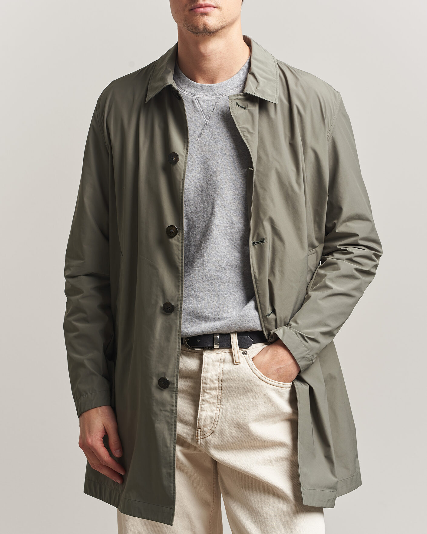 Heren | Jassen | Woolrich | Urban Nylon Water Repelent Carcoat Smokey Olive